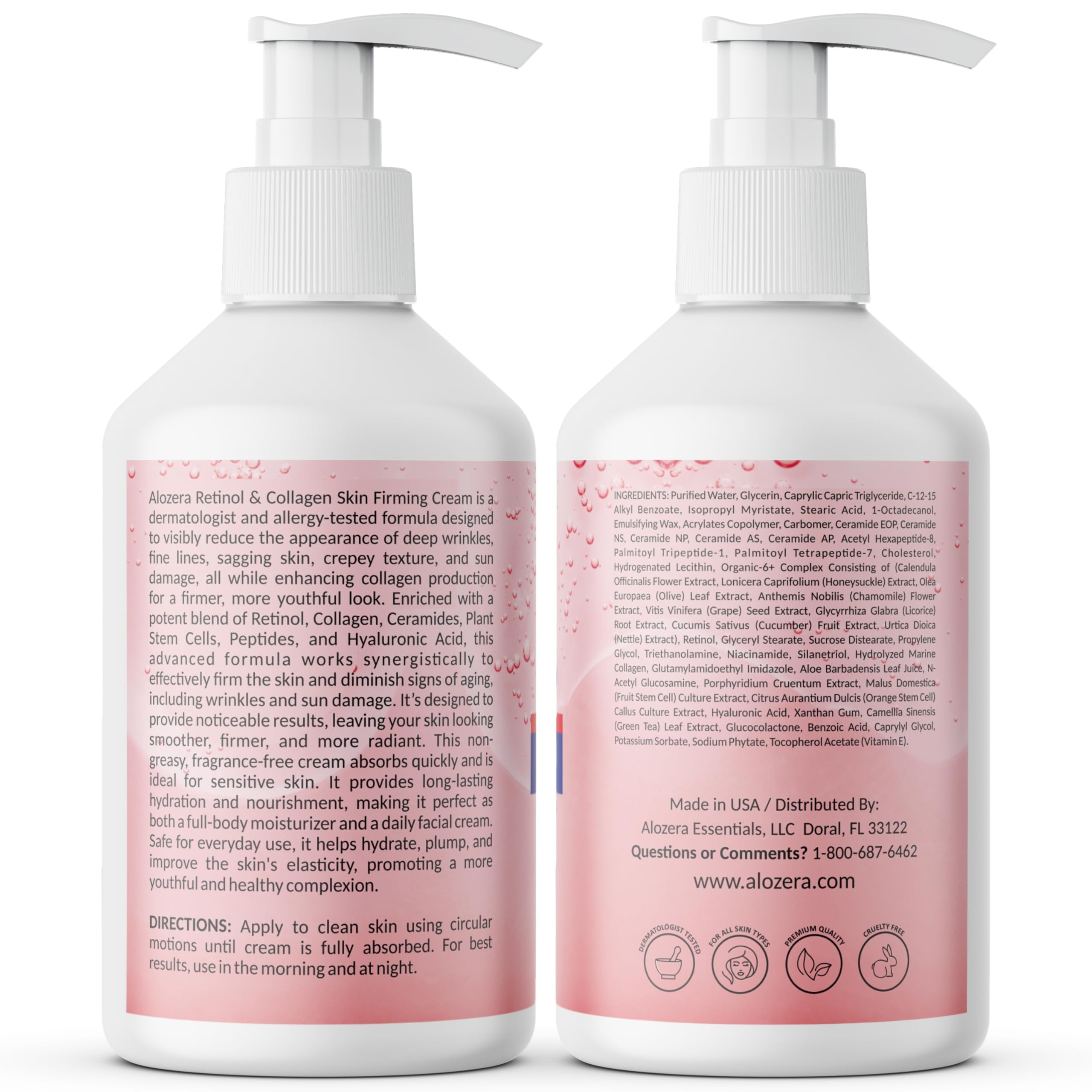 Firming Anti Aging Body Lotion Retinol Collagen 16 9 oz 2 - Alozera Official Imagery - 8