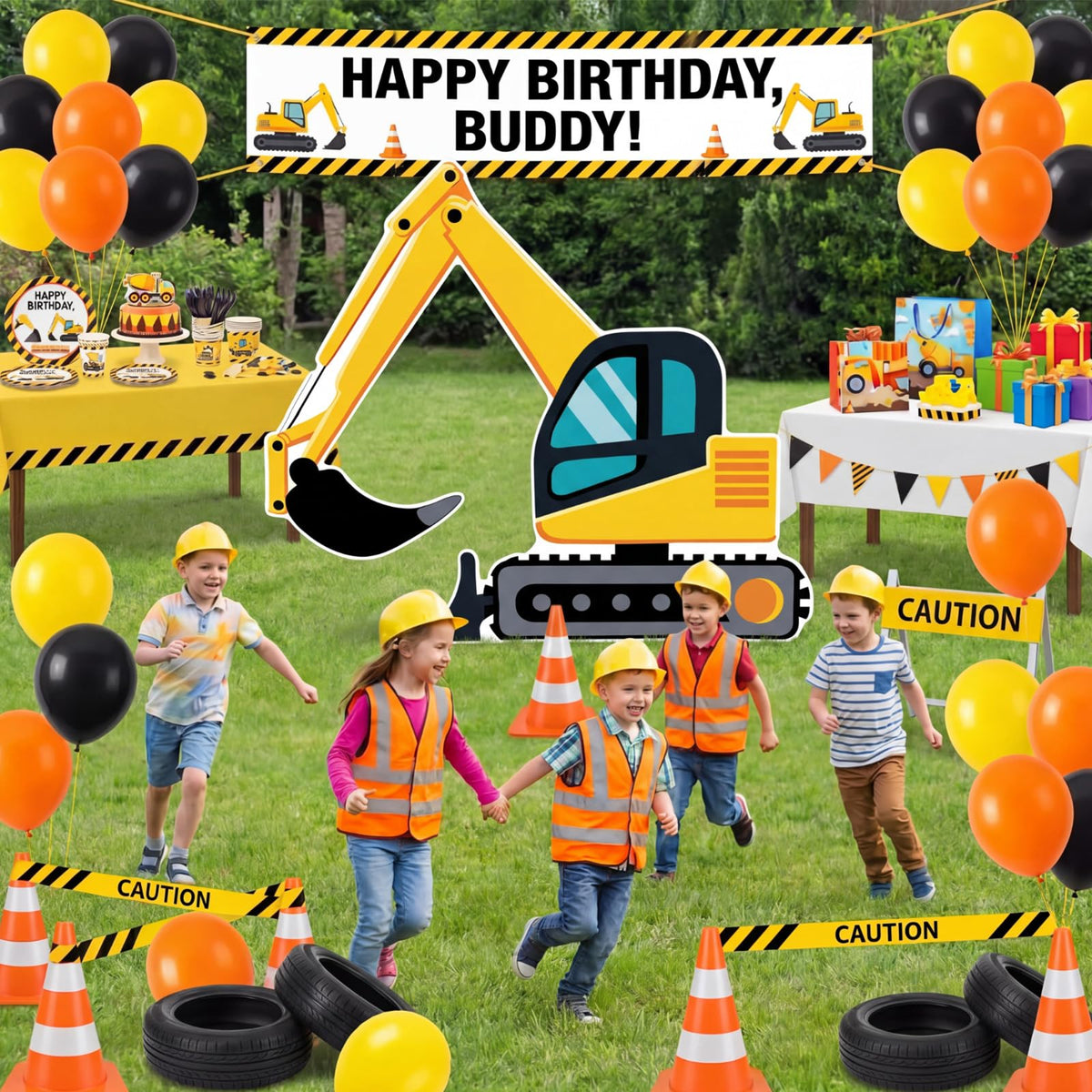 Construction Theme Birthday Party Decorations 35 x 15 Inches - Weysat Official Imagery - 7
