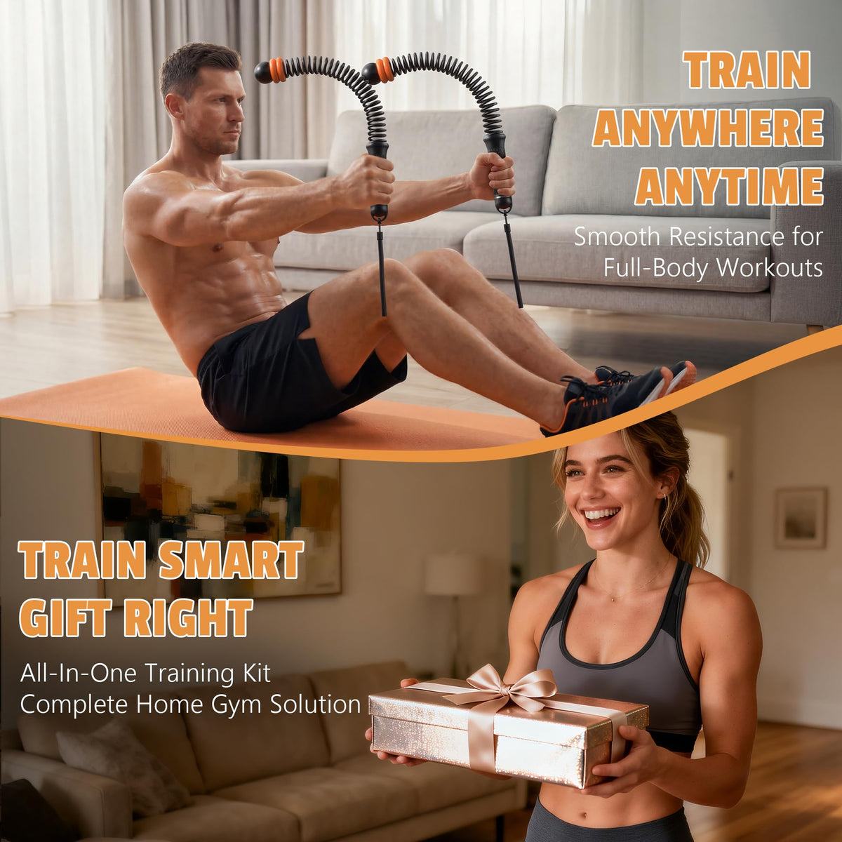 Portable Weighted Cordless Battle Ropes for Men Women Black - CUWANTIANDI Official Imagery - 8