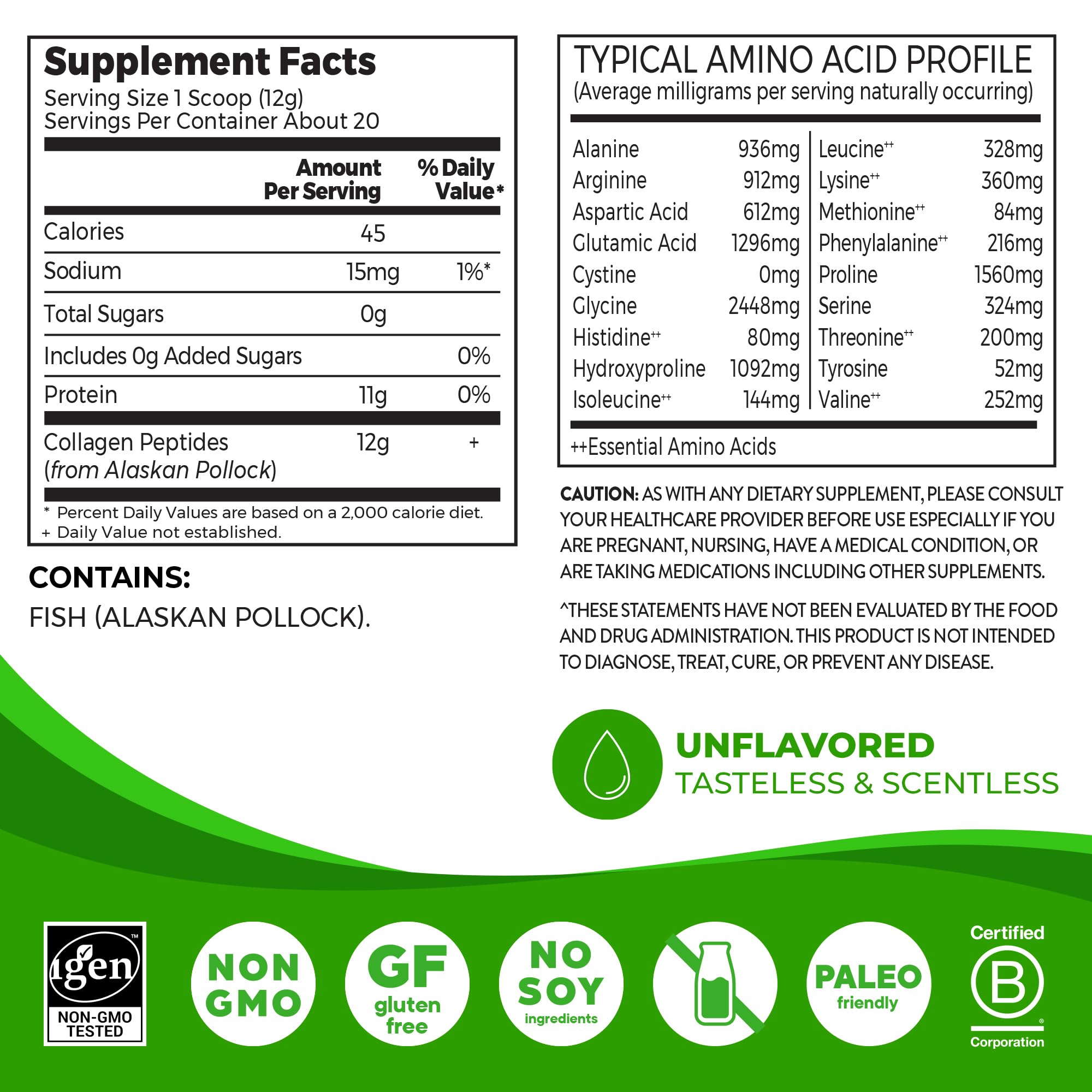Orgain 12g Wild Caught Marine Collagen Peptides Powder - Orgain Official Imagery - 3