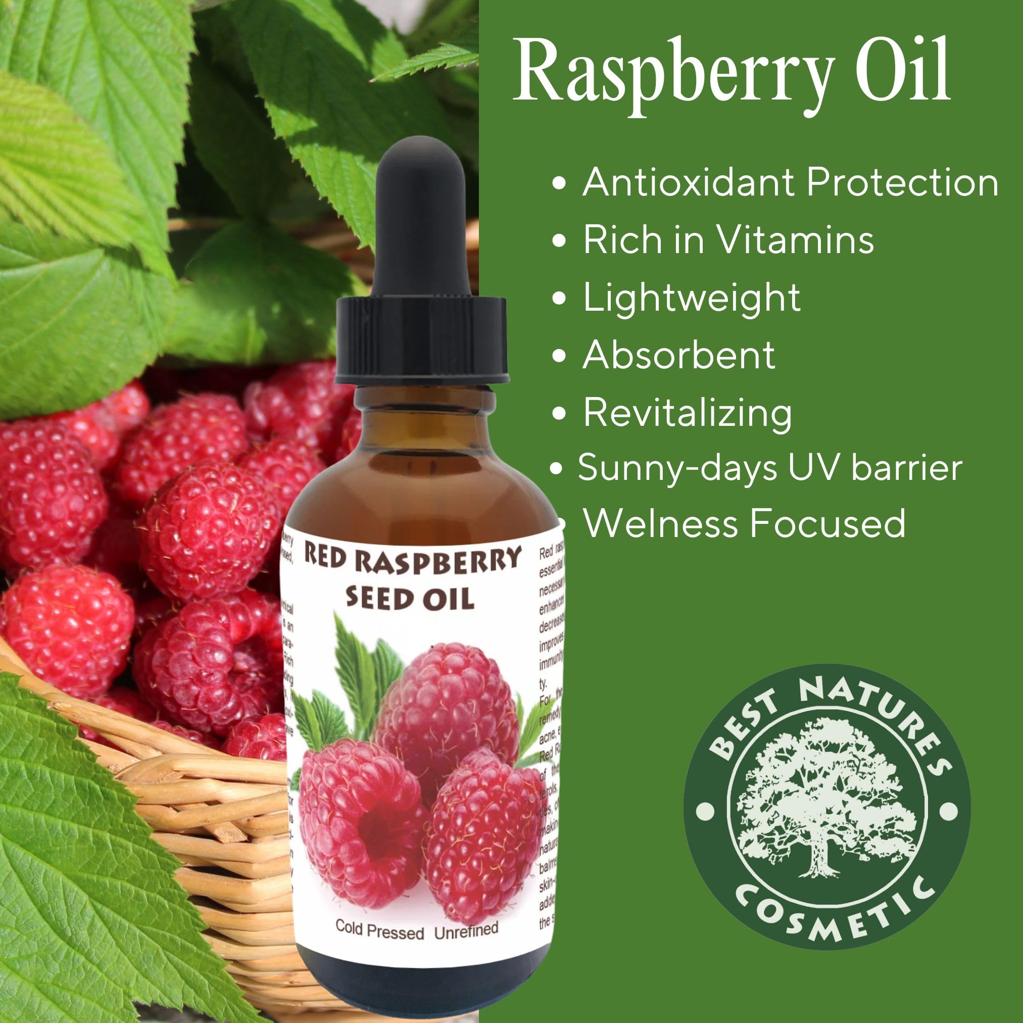Best Nature's Cosmetics Best Nature's Red Raspberry Seed Oil – 100% Pure, - Best Nature's Cosmetics Official Product View 10