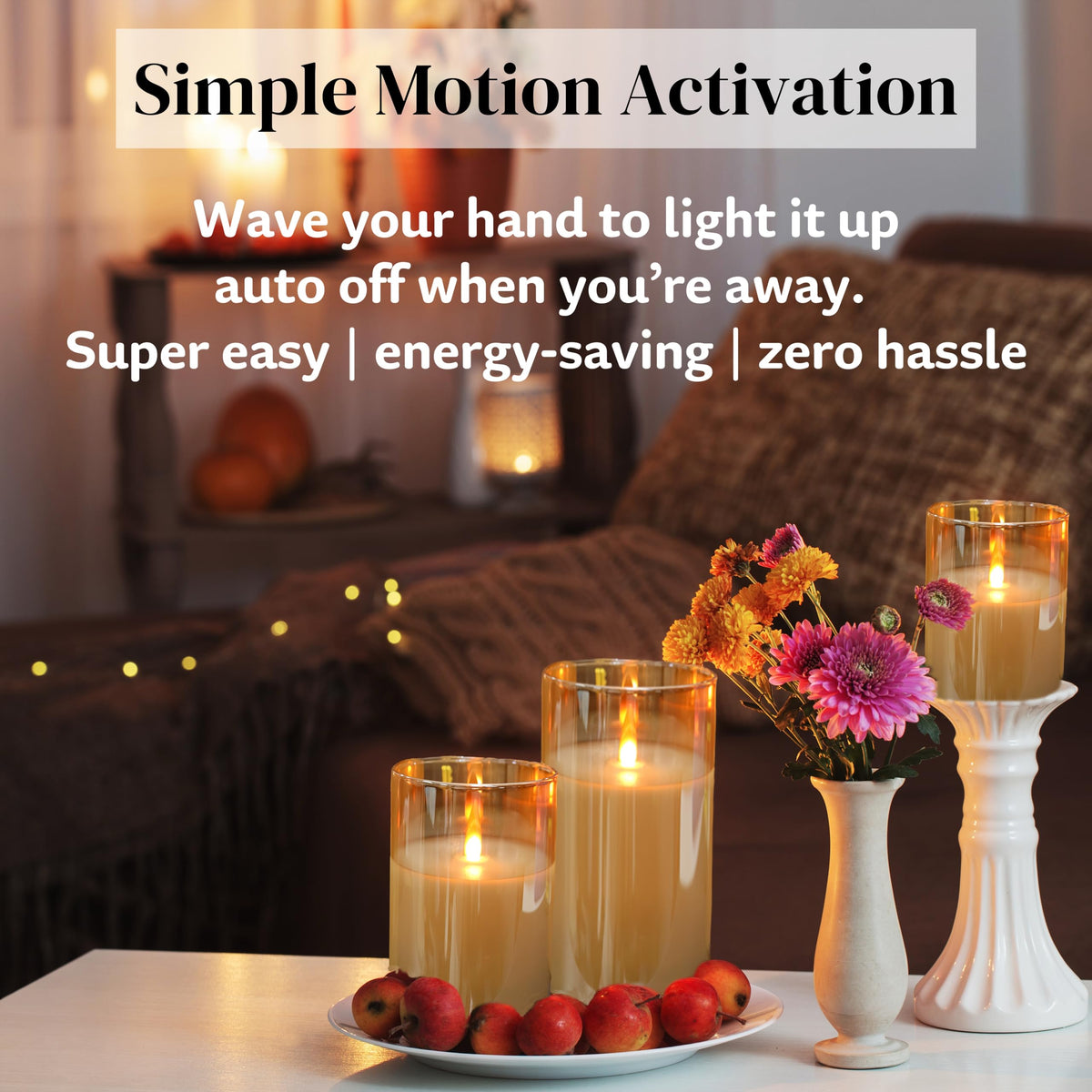 Two Months Rechargeable Motion Sensor Flameless Candle Auto - JMTONE Official Imagery - 3