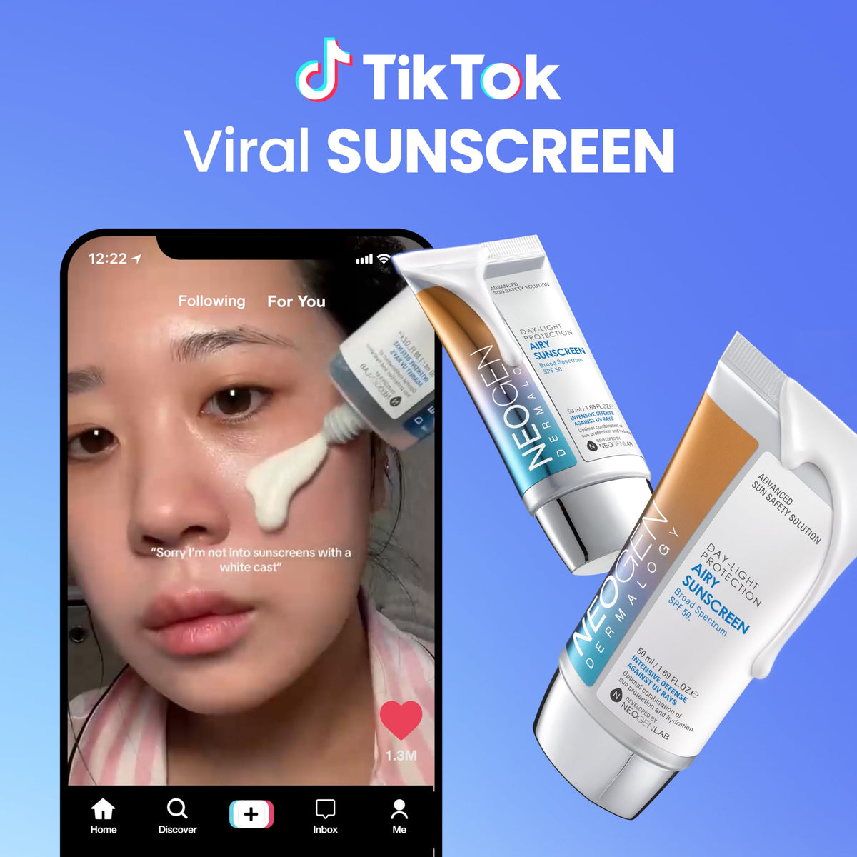 NEOGEN Day Light Airy Sunscreen SPF 50 Korean No White Cast - DERMALOGY by NEOGENLAB Official Imagery - 4