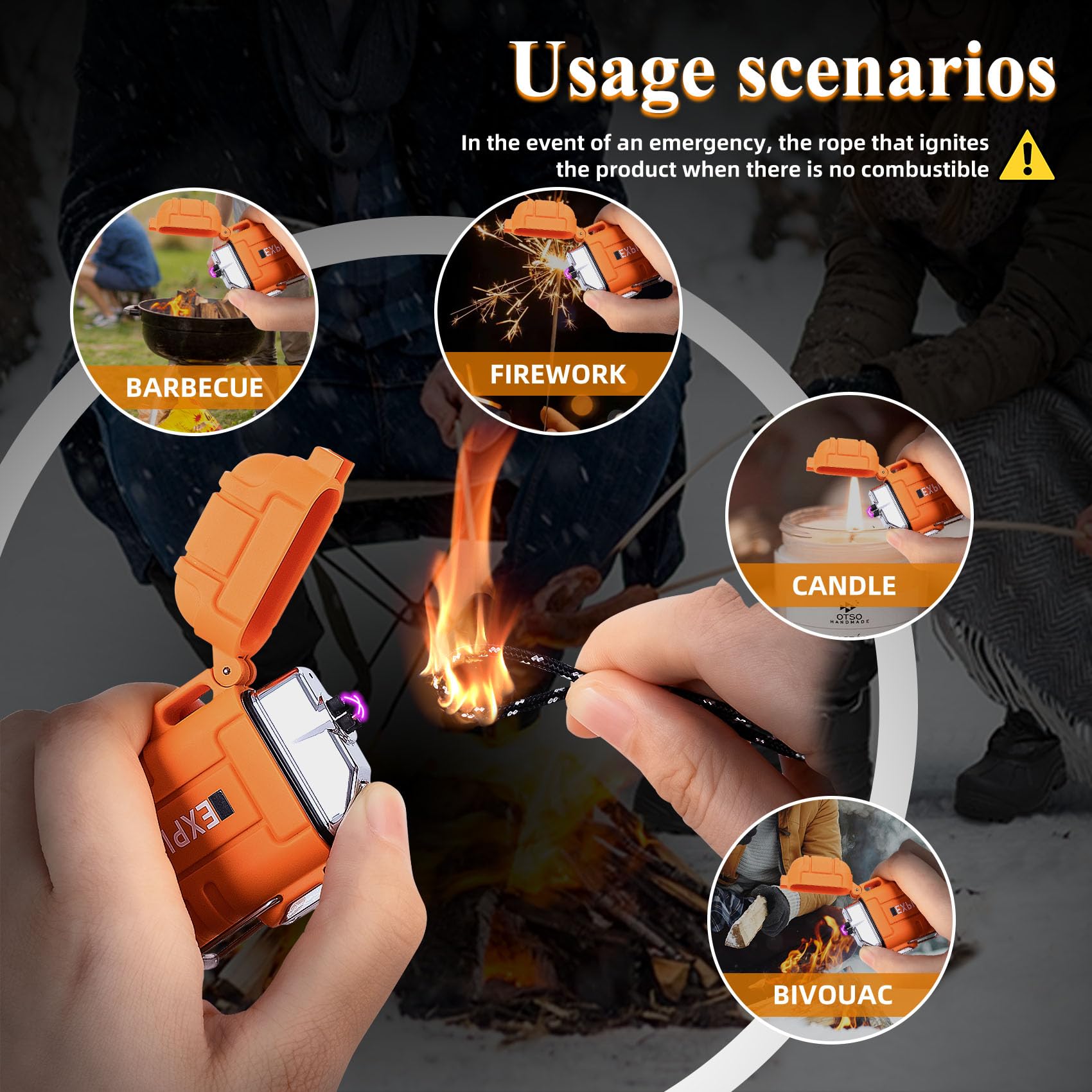LcFun Electric Lighter Rechargeable Dual Arc Plasma Lighter Water by LcFun - Angle View 6