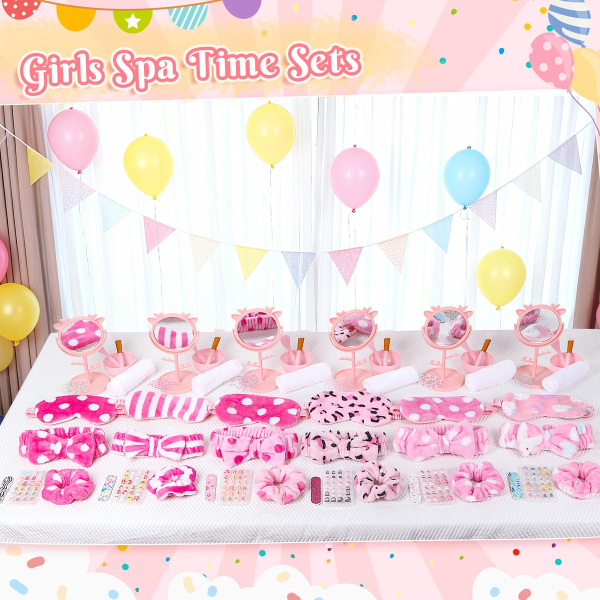 76Pcs Sleepover Party Supplies Slumber Spa Parties Kit for - Guifizeiom Official Imagery - 6