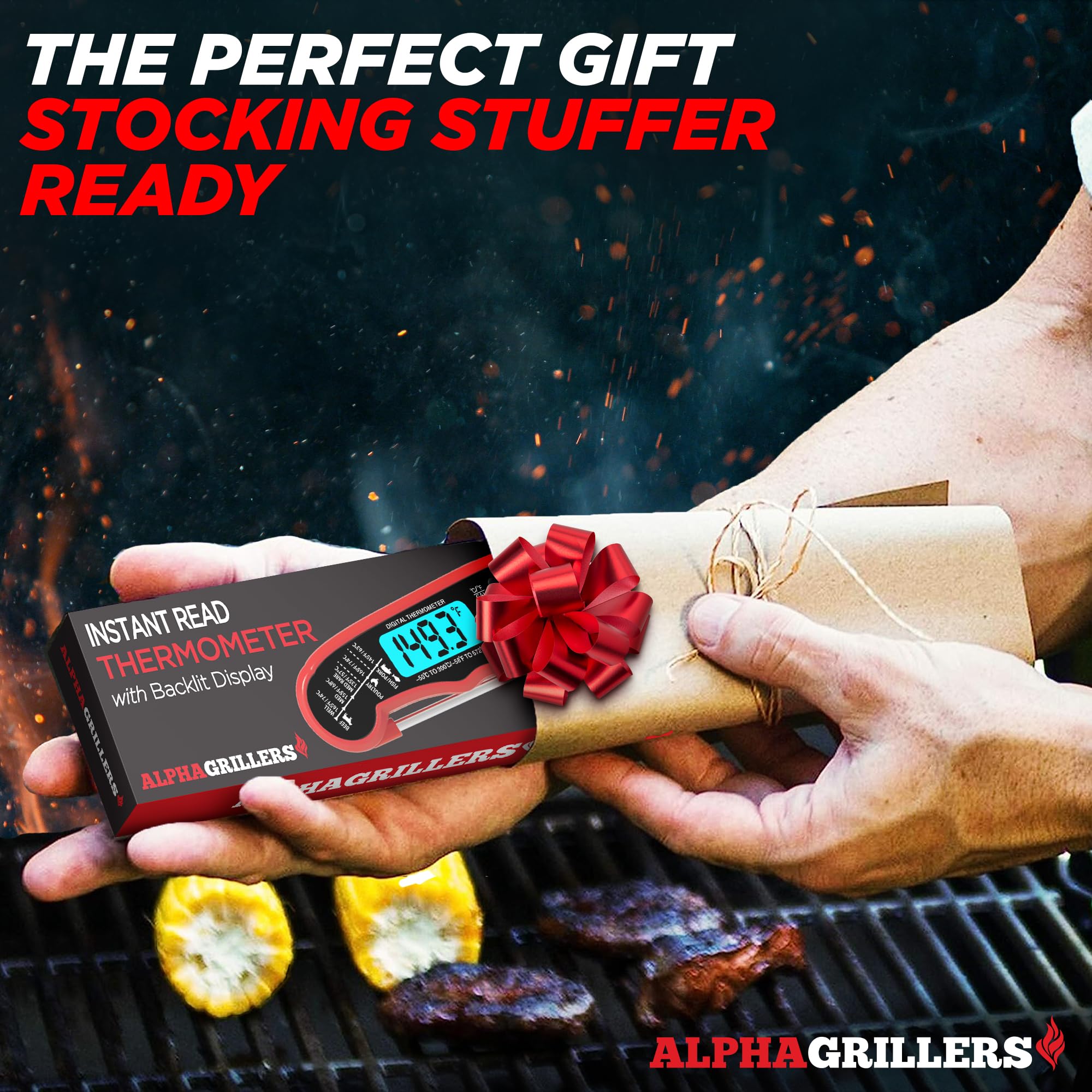 Alpha Grillers Instant Read Meat Thermometer Digital, Cooking, Food, Grill - Alpha Grillers Official Product View 6