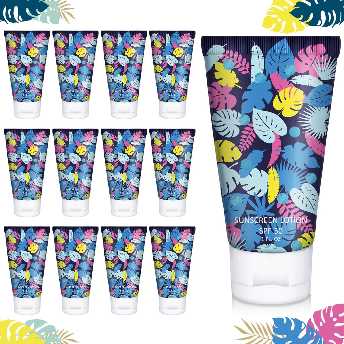 Loopeer 30 Pcs Mini Sunscreen Bulk Tropical Mini Sunscreen - Loopeer Official Imagery - 2