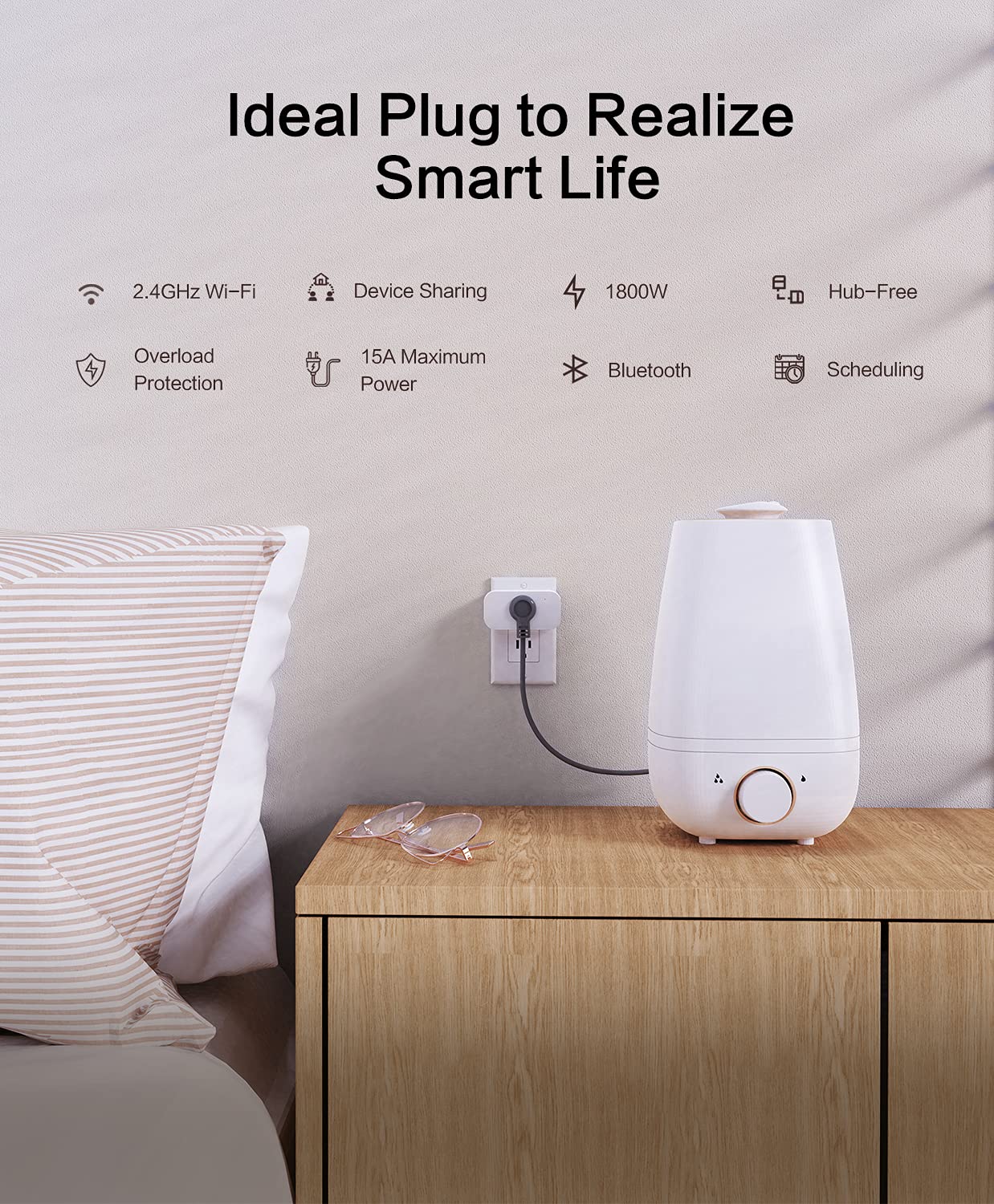 TREATLIFE 4 Pack Smart Plugs that Work with Alexa and Google - TREATLIFE Official Imagery - 6