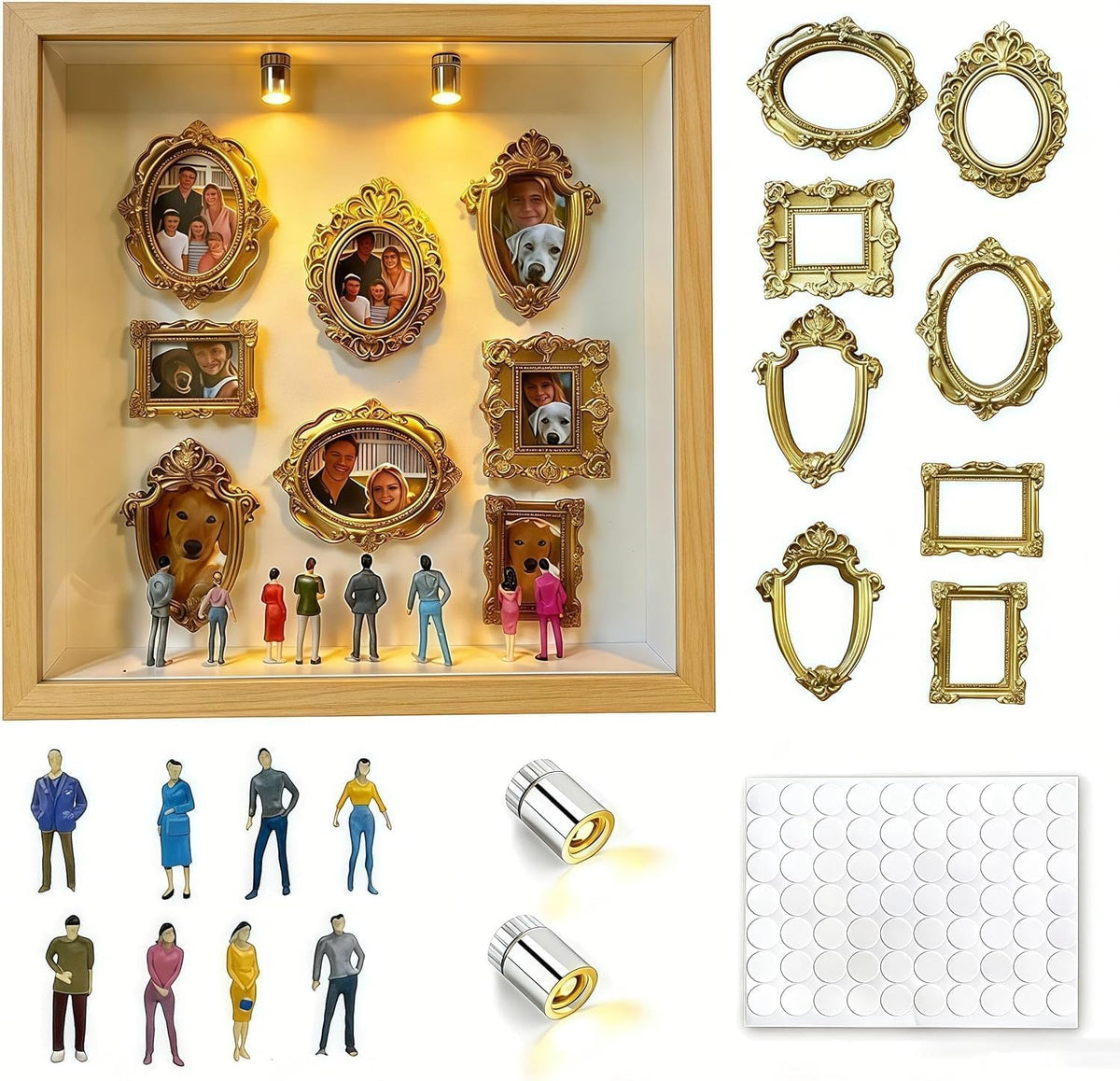 DIY Mini Gold Frames Silhouette Box Upgrade Shadow Box 10x10 - Bon amixyl Official Imagery - 8