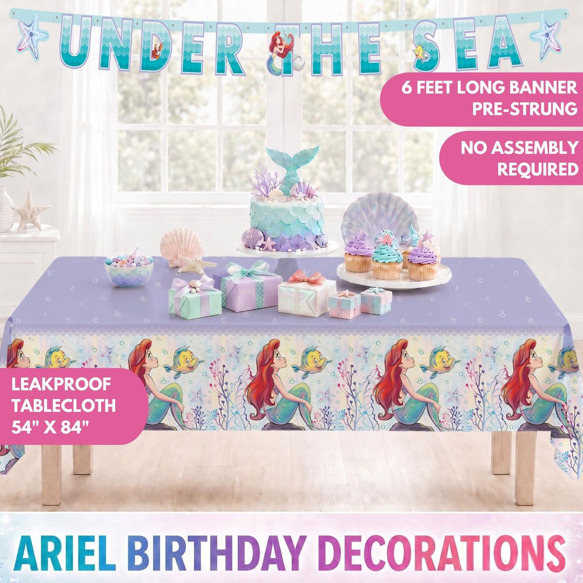 The Little Mermaid Party Decorations - Unique Official Imagery - 5
