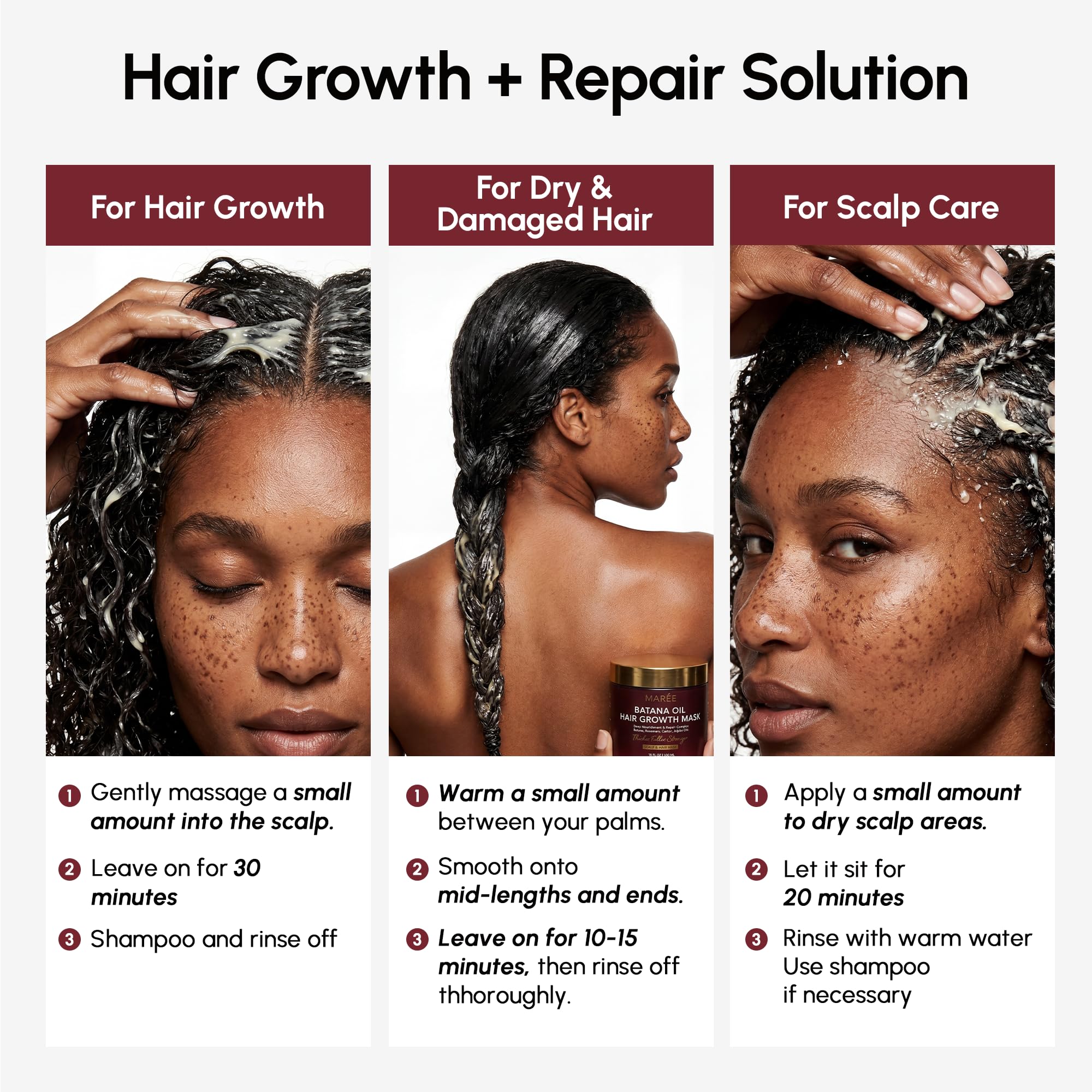 MAREE Deep Conditioning Hair Mask for Damaged Hair Treatment - MAREE Official Imagery - 5