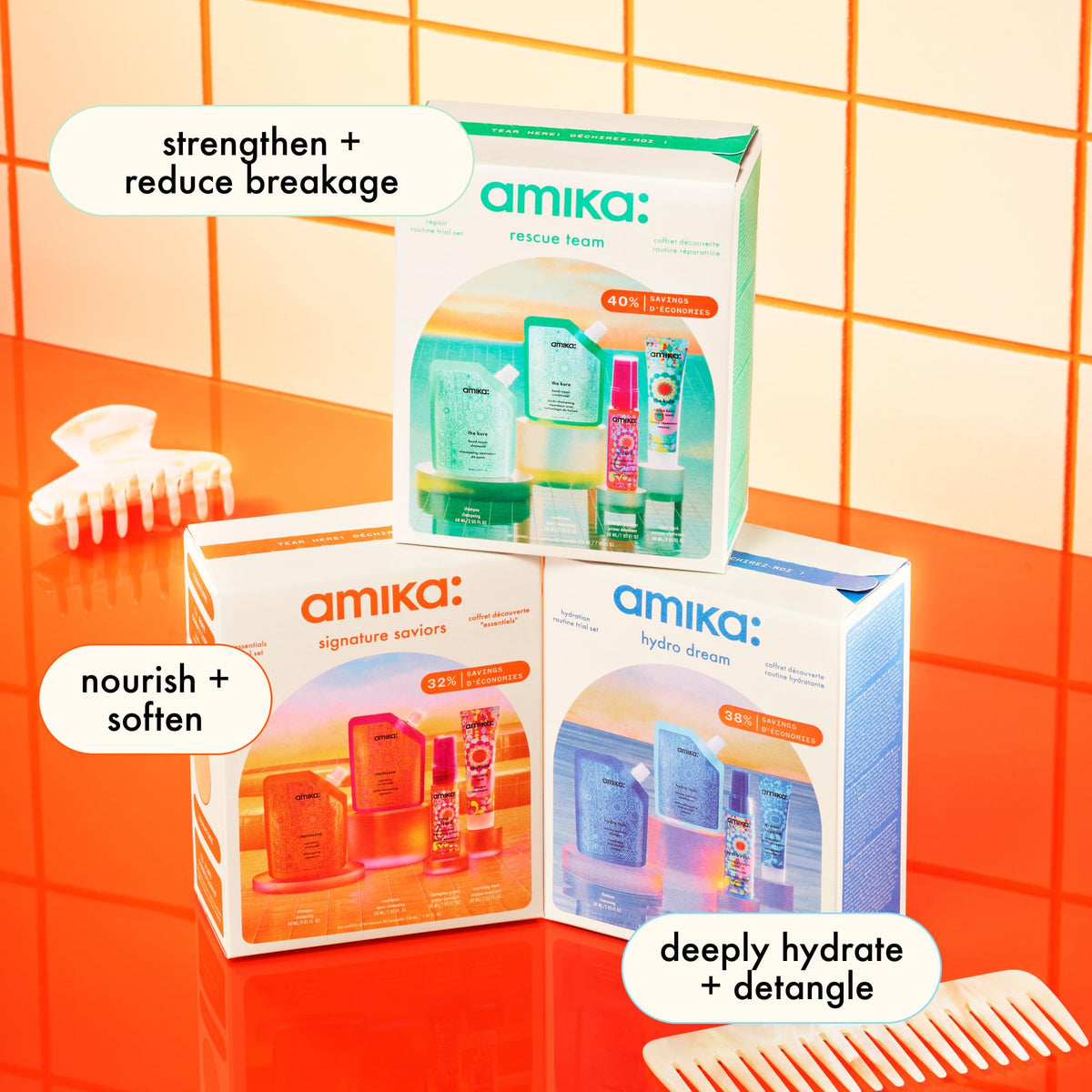 amika signature saviors essential trial set - Premium Selection Official Imagery - 8