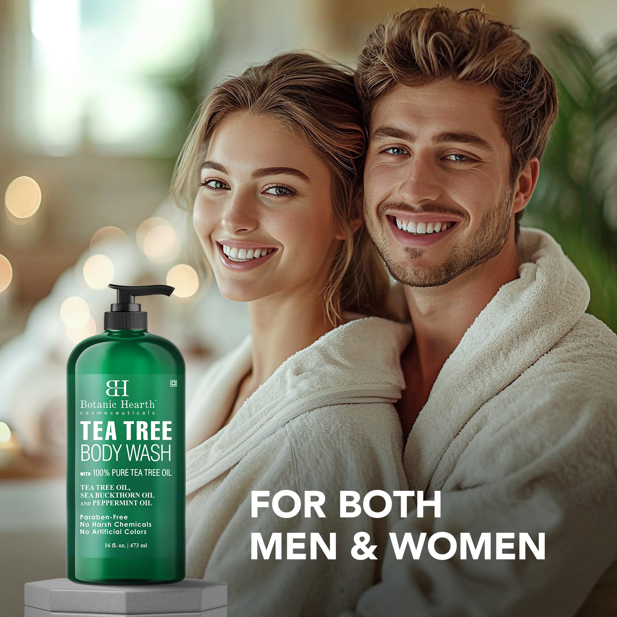 Botanic Hearth Tea Tree Body Wash with Peppermint 16oz