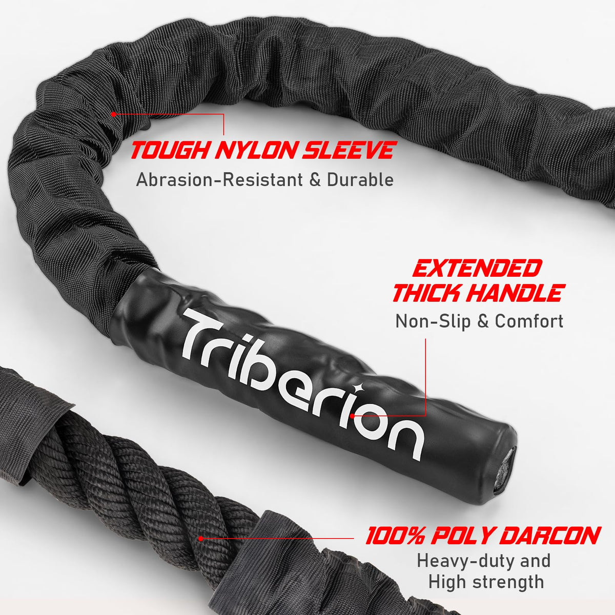 Battle Rope for Home Gym Workout - Triberion Official Imagery - 7