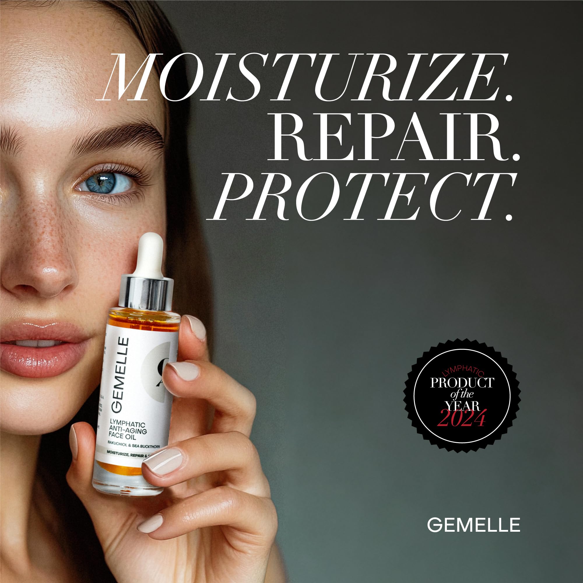 GEMELLE Lymphatic Gua Sha Face Oil + Anti - Aging Face Oil – Morning & Night Reduc - GEMELLE Official Product View 4