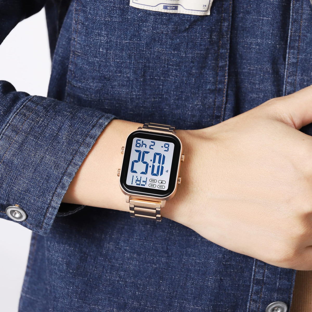 FANMIS Men s Digital Watch Stainless Steel Big Numbers - FANMIS Official Imagery - 4