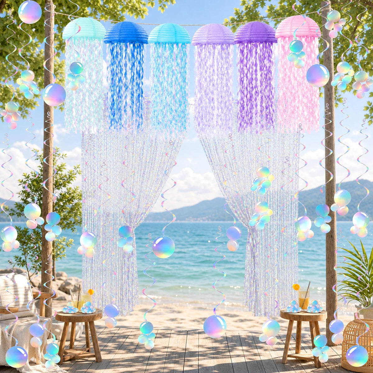 Soulchen 20 Pcs Jellyfish Lantern with Curtain Bubble - Soulchen Official Imagery - 7