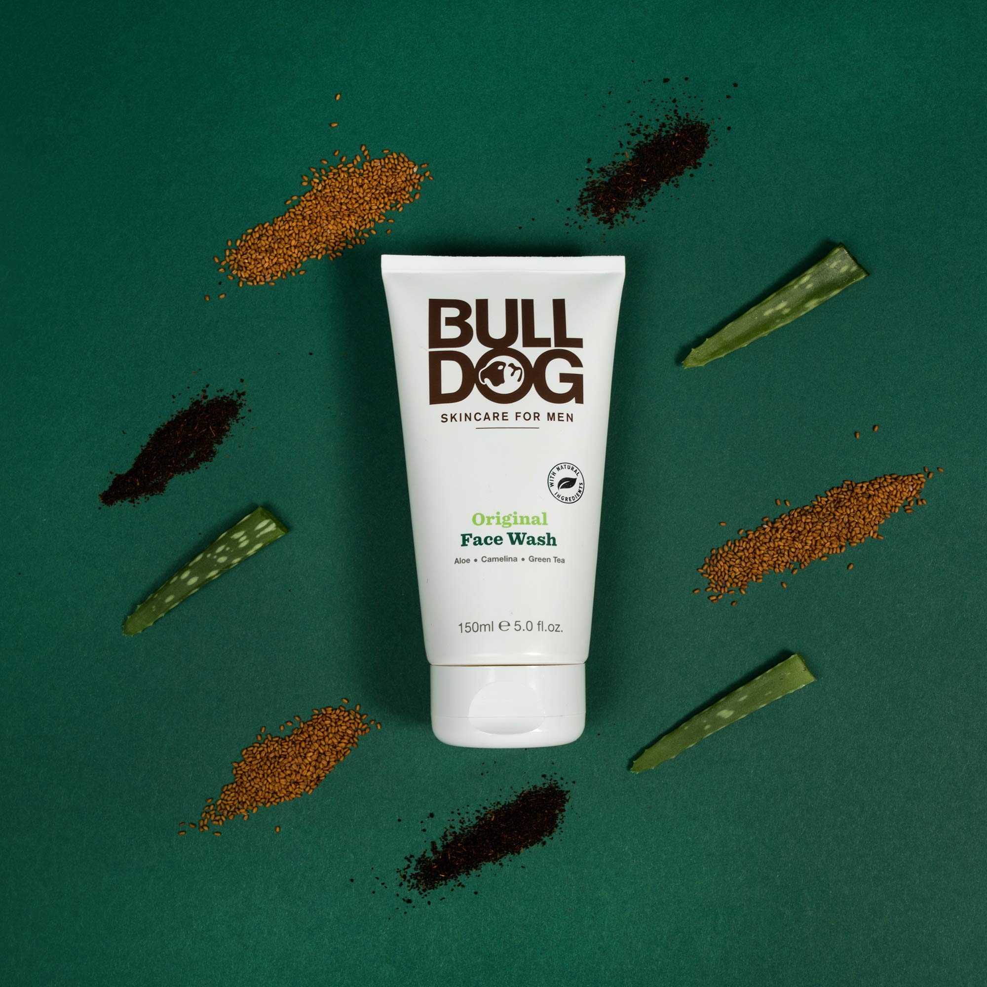 BULLDOG Mens Skincare and Grooming, Original Face Wash, 5 Fluid - Bulldog Skincare for Men