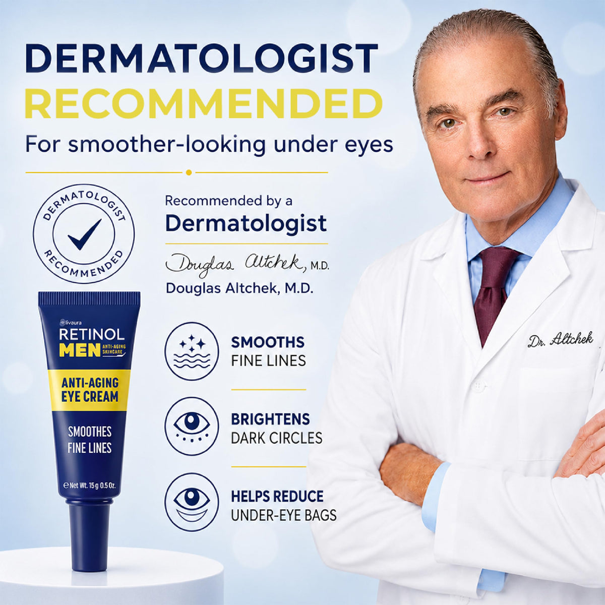 LIVAURA Retinol Eye Cream for Men - Retinol Official Imagery - 6