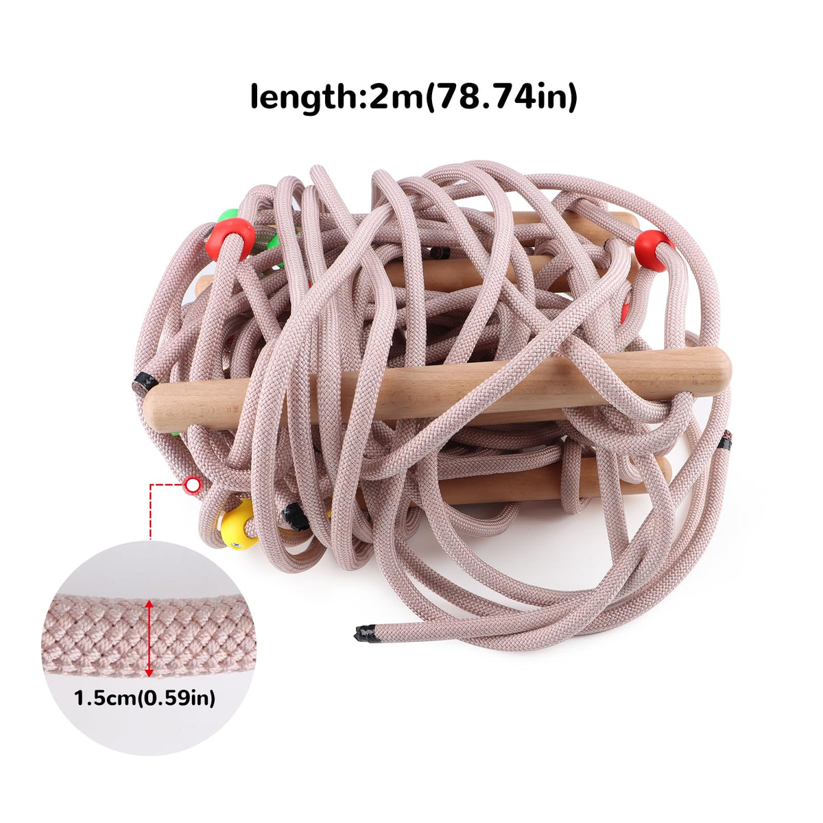 Goldmeet Outdoor Rope Bridge 2M 6 56FT Climbing Rope Ladder - Goldmeet Official Imagery - 3