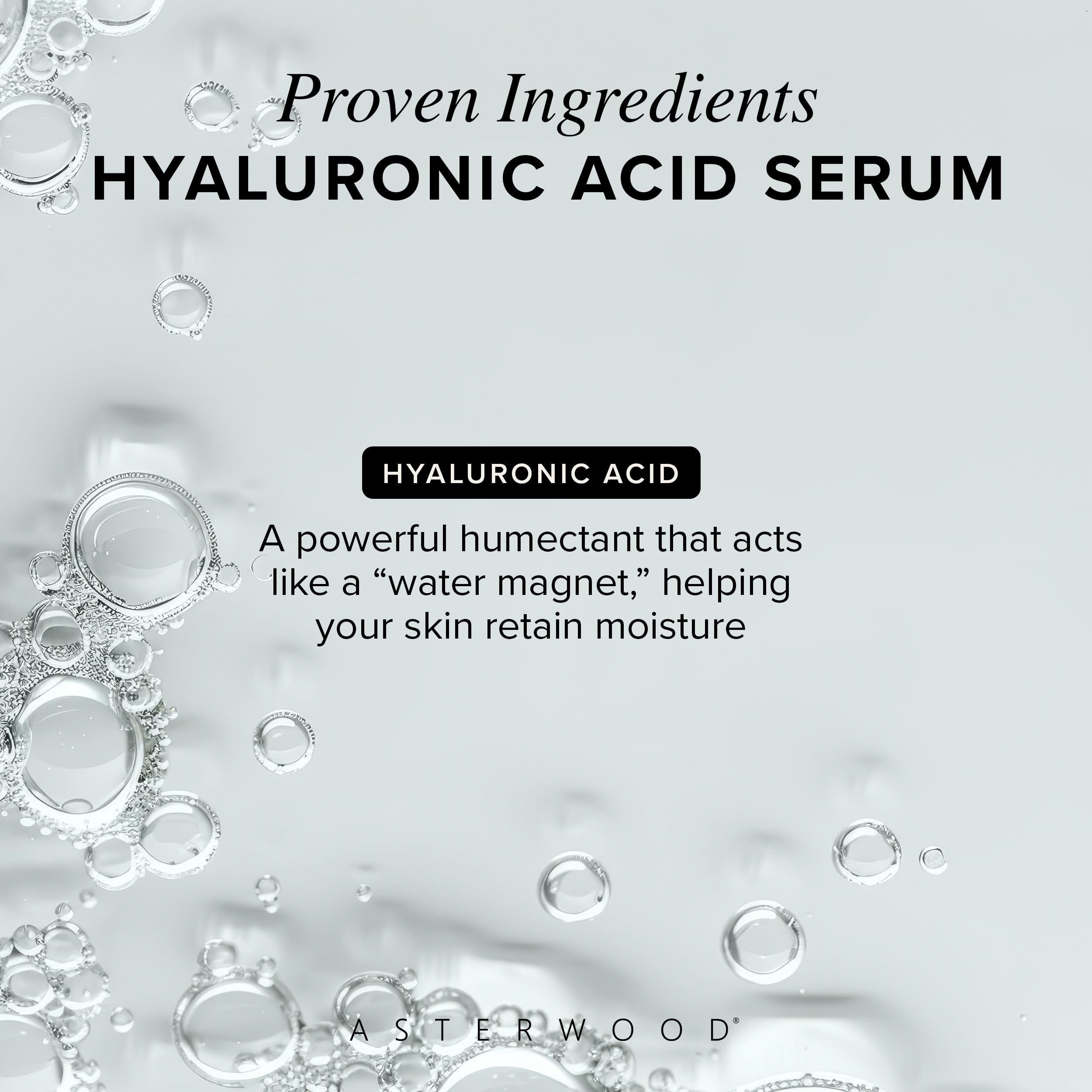Asterwood Pure Hyaluronic Acid Serum for Face, Anti - Aging & Hydrating - Asterwood Official Product View 4