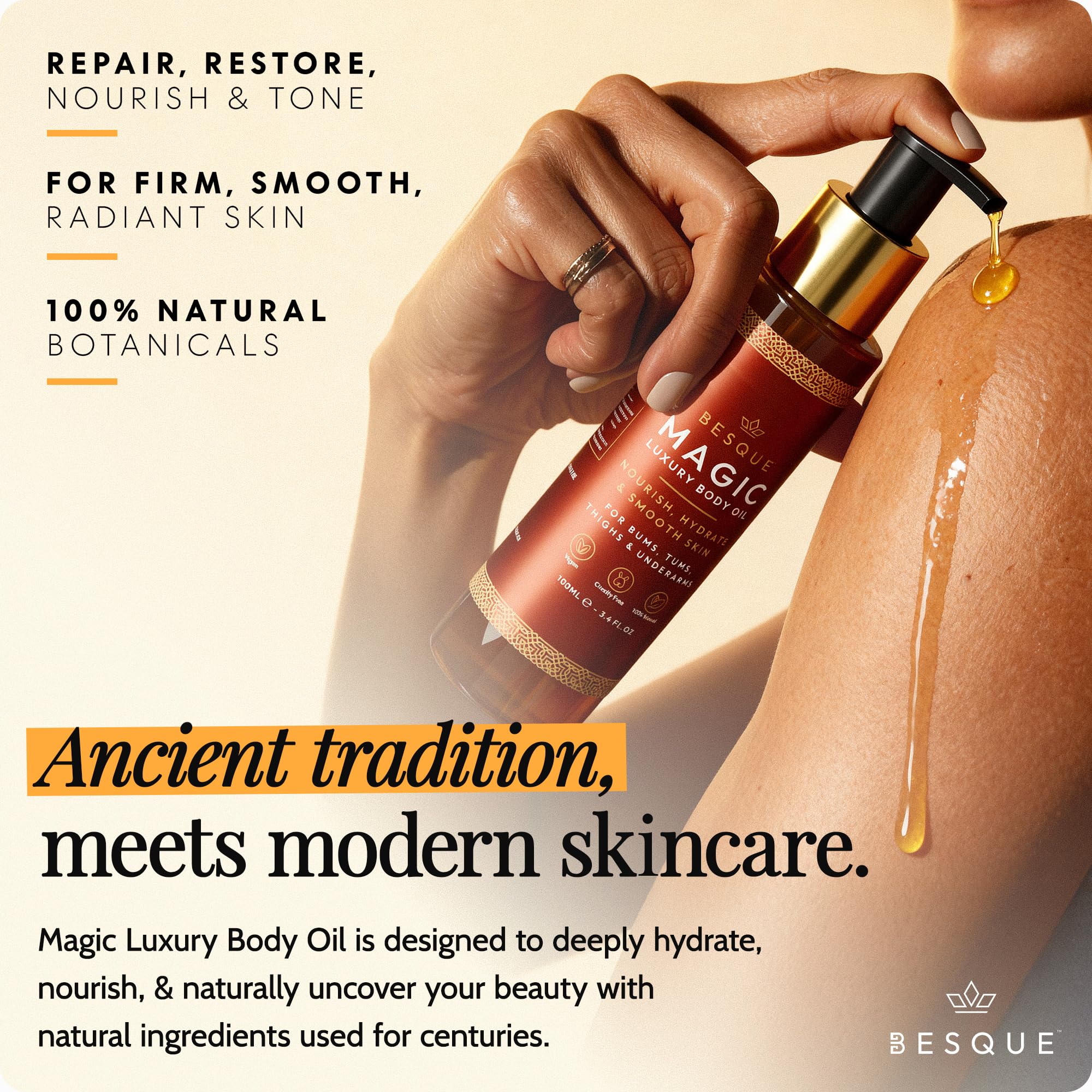 Besque Original Magic Body Oil - Besque Official Product Imagery - 4