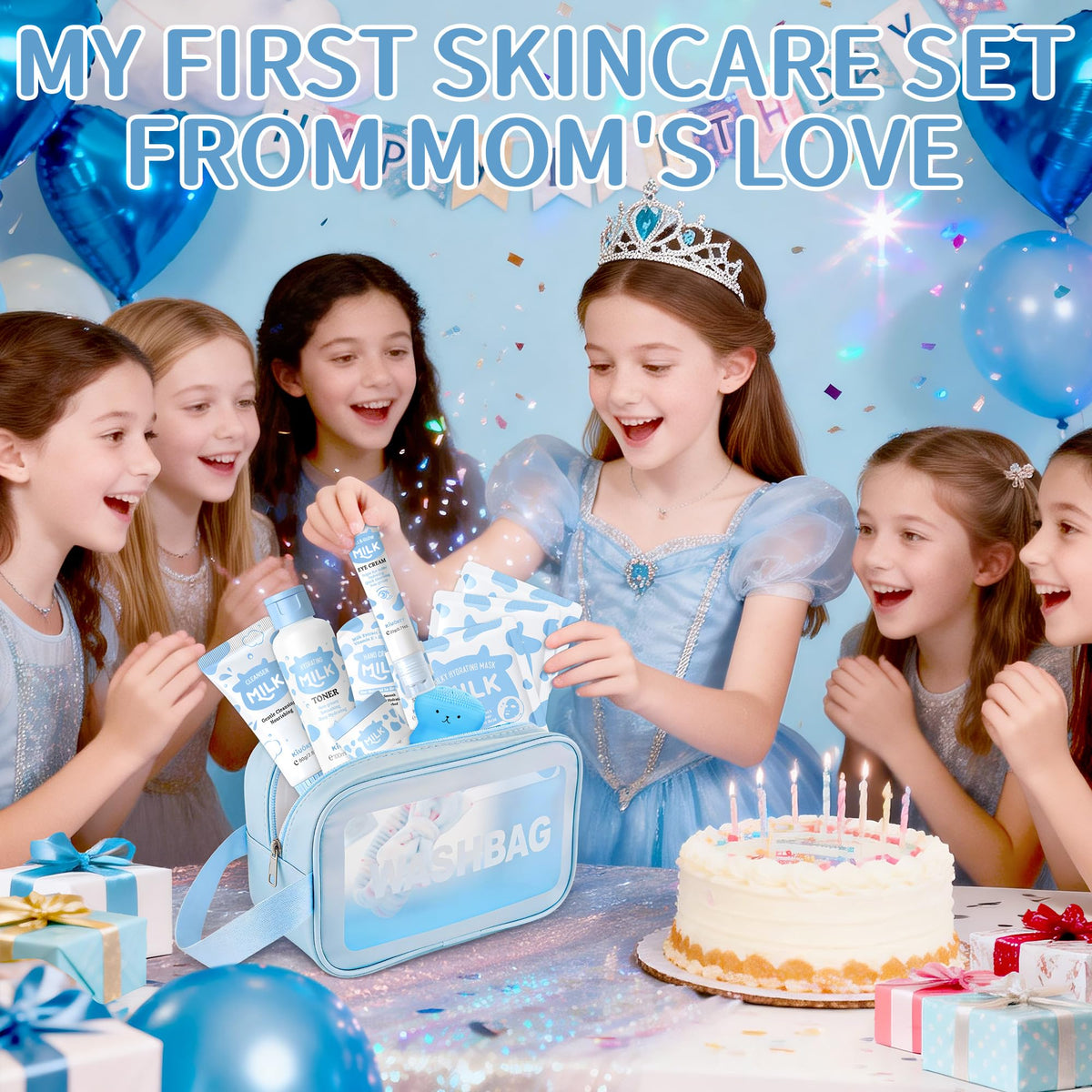 Milk Skincare Set for Kids Teens 12PCS - KIUORET Official Imagery - 8