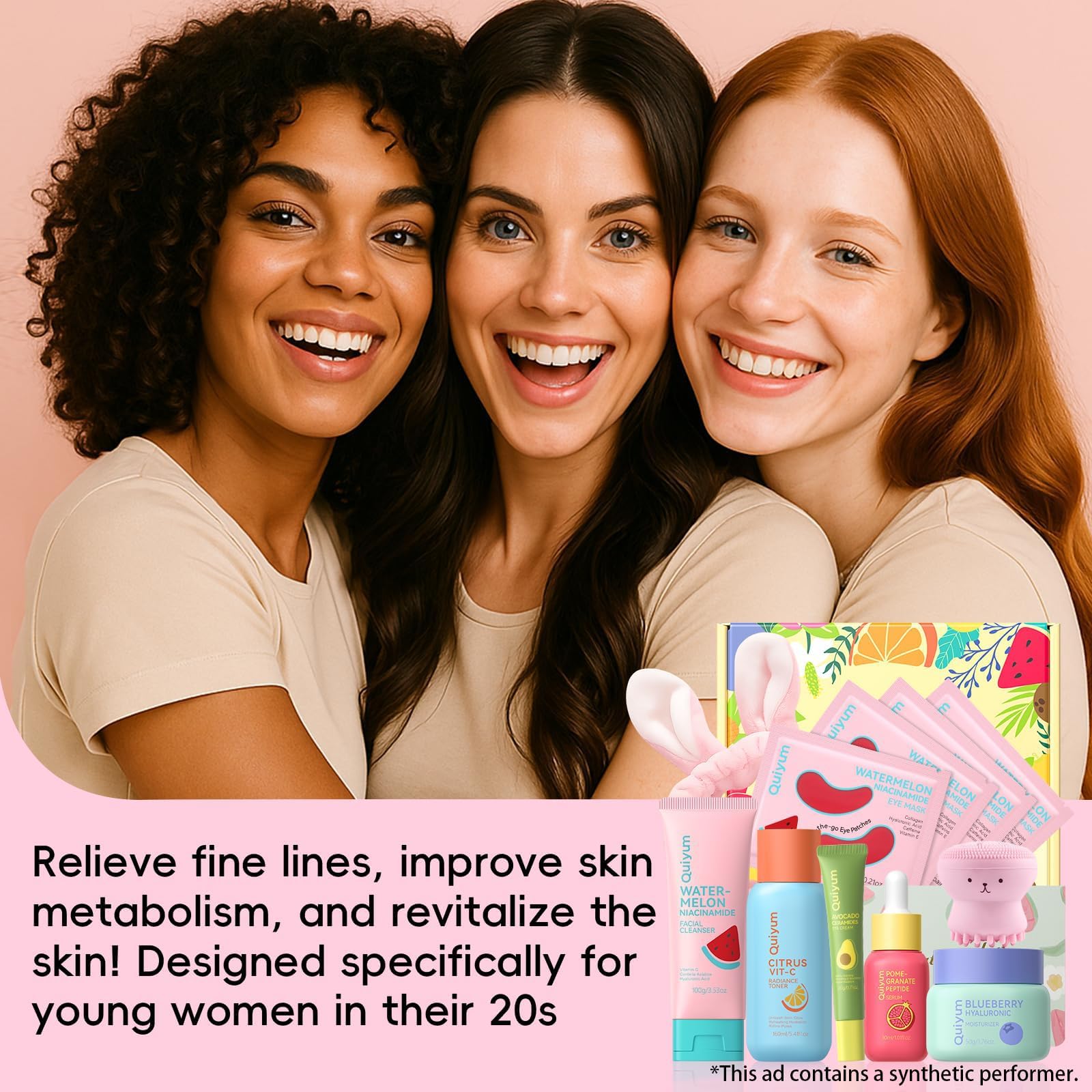 Daily Skincare Set for Young Women, 6-Piece Facial Care Routine - QUIYUM