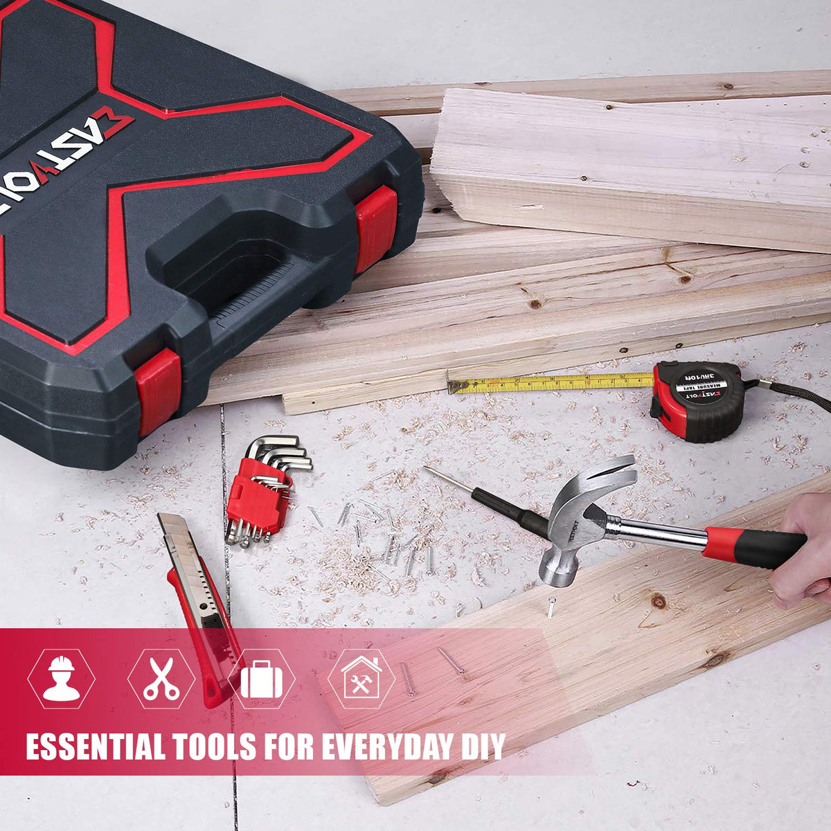 Eastvolt 218 Piece Household Tool Kit Auto Repair Tool Set - Eastvolt Official Imagery - 8