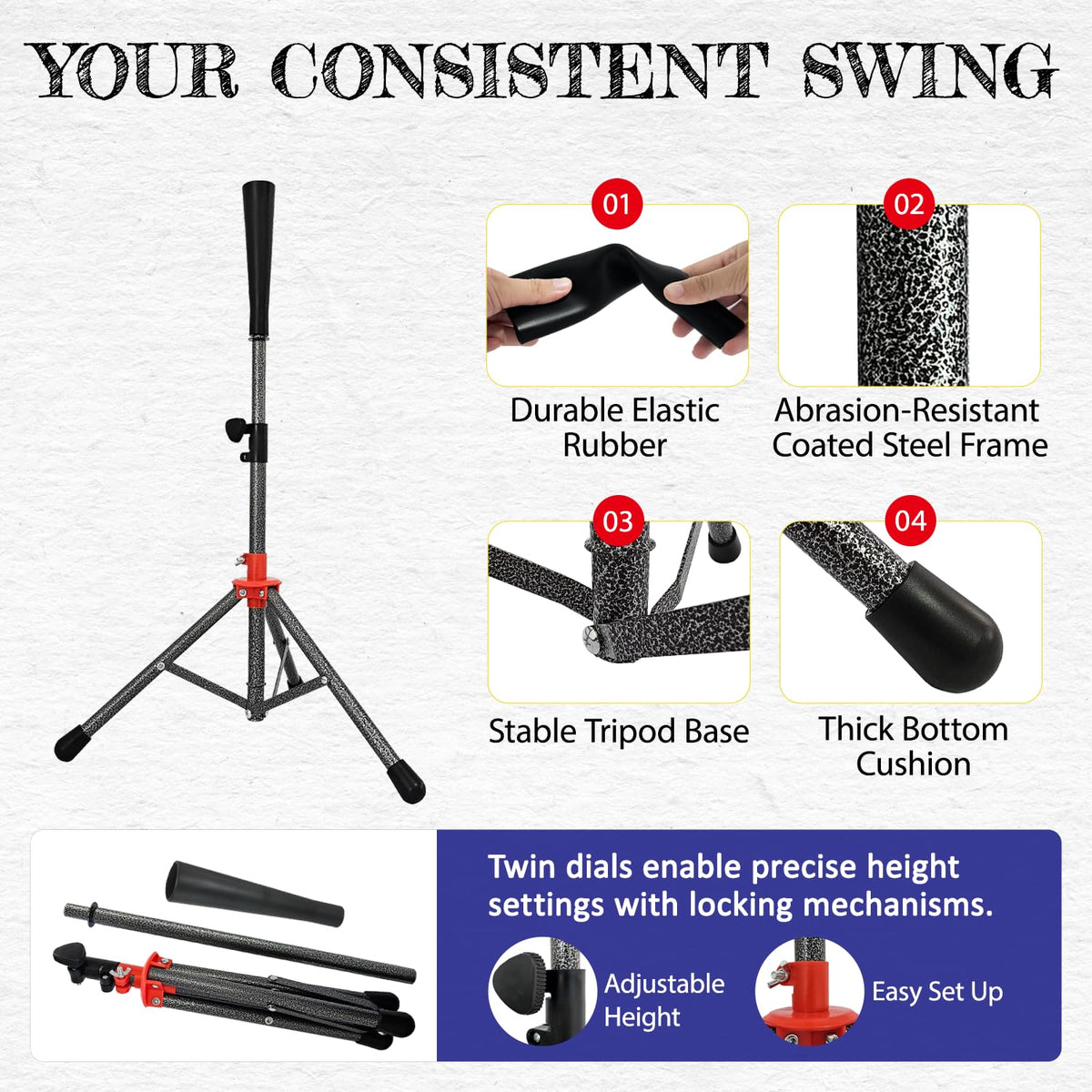 Baseball Net 7x7ft Baseball Practice Net with Tee and Target - Ameritco Official Imagery - 7