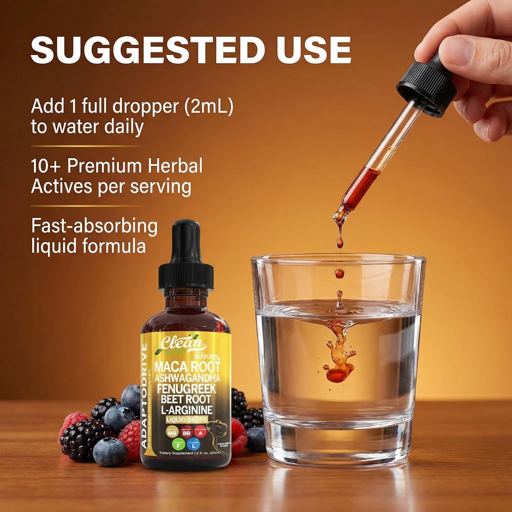 Organic Maca Root Liquid Drops – Ashwagandha & Beet Root