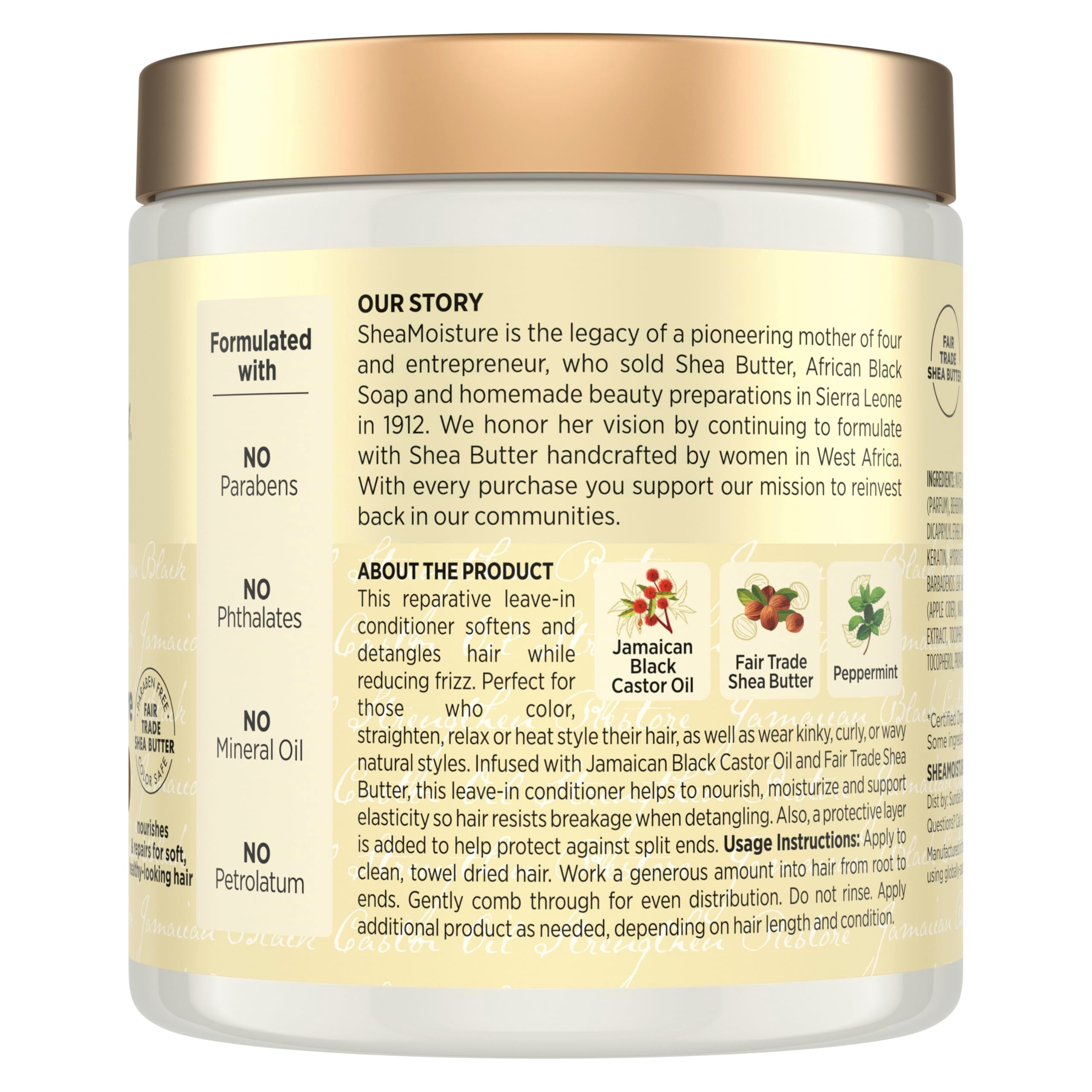 Elefair Tech SHEA MOISTURE JBCO LEAVE IN COND STRNGTH+RESTORE 20 FL.OZ - Elefair Tech Official Product View 3