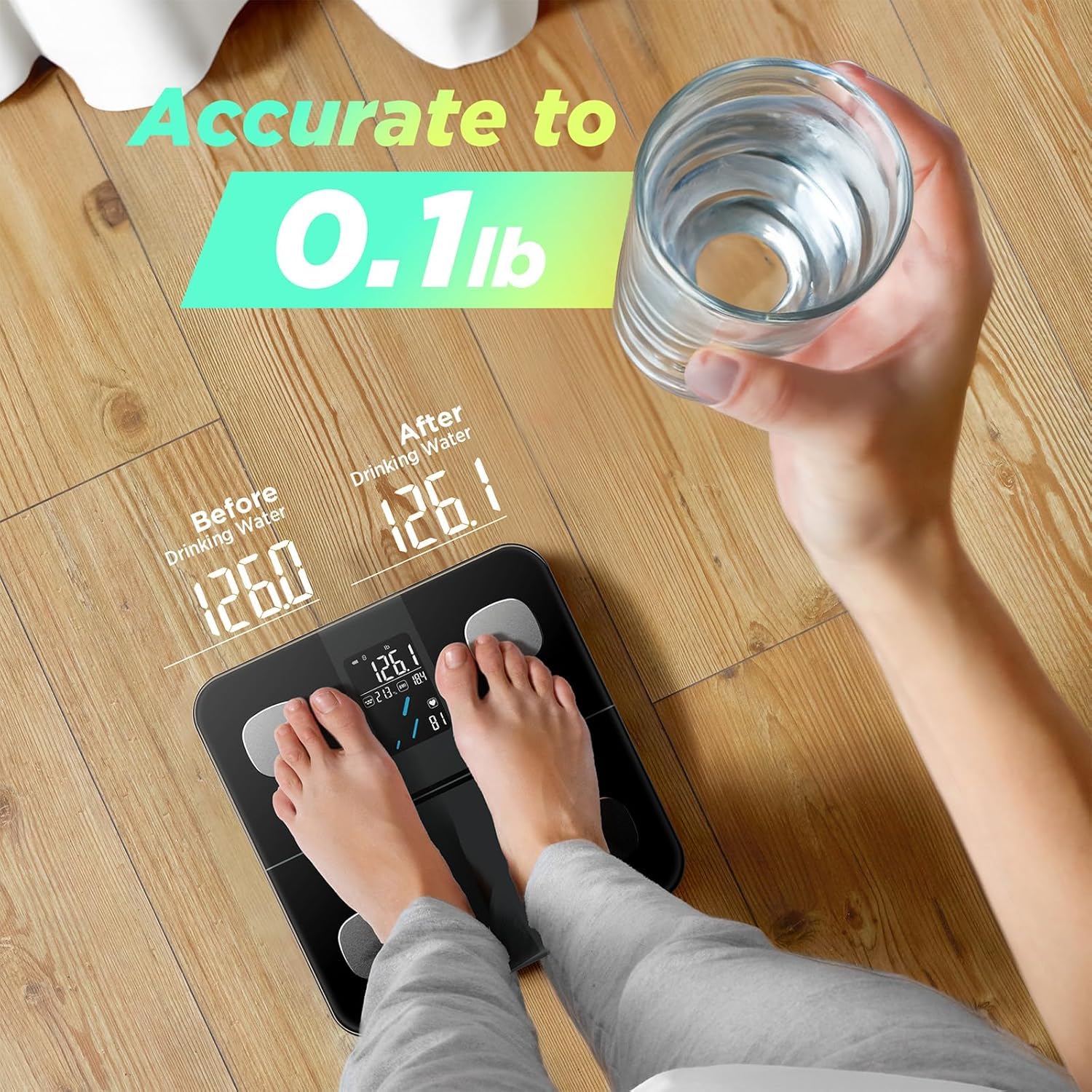 RunStar Smart Scale for Body Weight, High Accuracy Digital Bathroom Sc - View 4