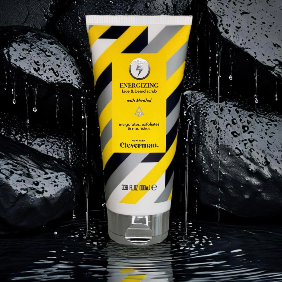 Face Beard Scrub for Men Energizing Exfoliating Cleanser for - CLEVERMAN Official Imagery - 5
