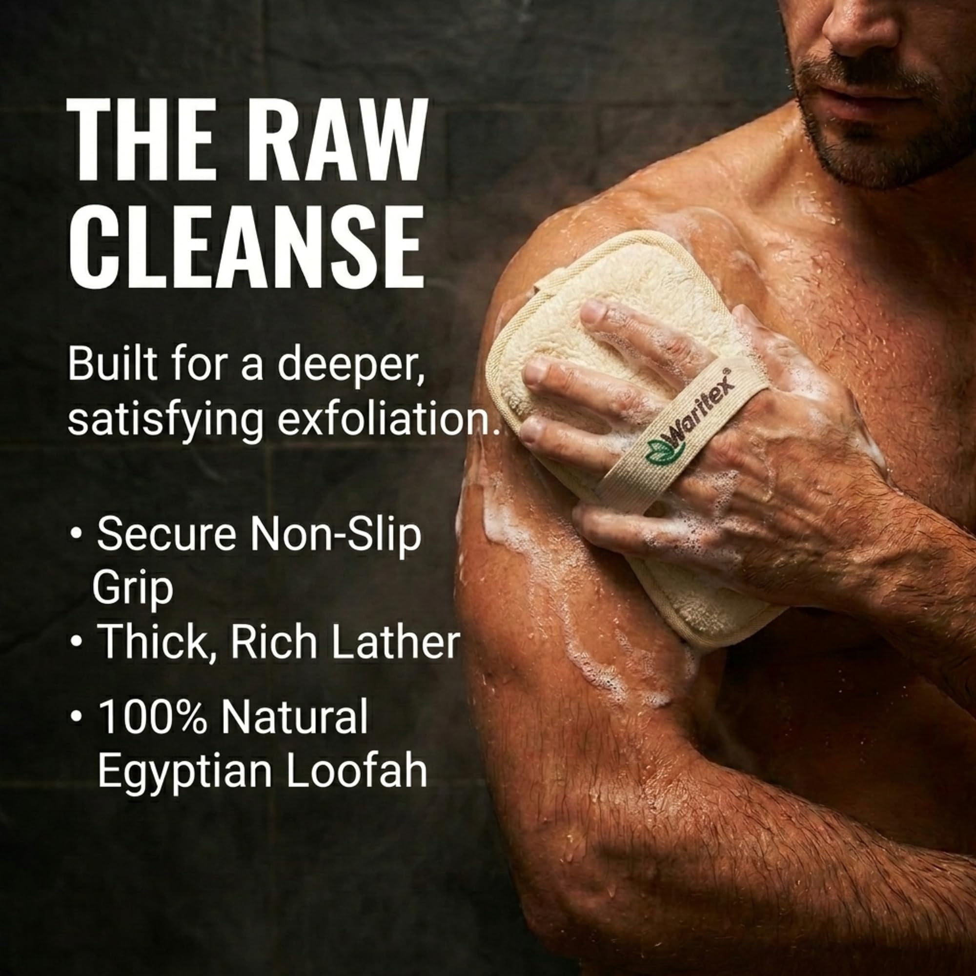 Waritex Organic Egyptian Loofah Rectangular Exfoliating Body Scrub - WARITEX Official Product View 7