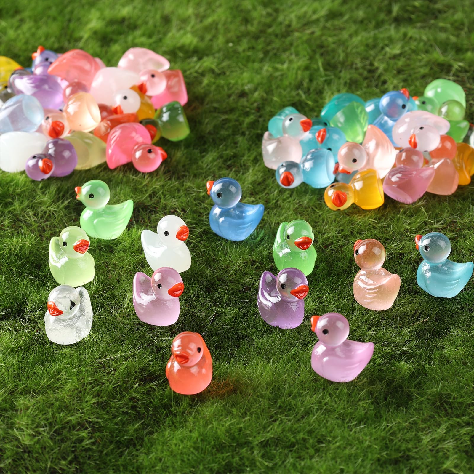 JWAJWY Mini Ducks 100 Pack Tiny Ducks Glow in The Dark - JWAJWY Official Product View 6