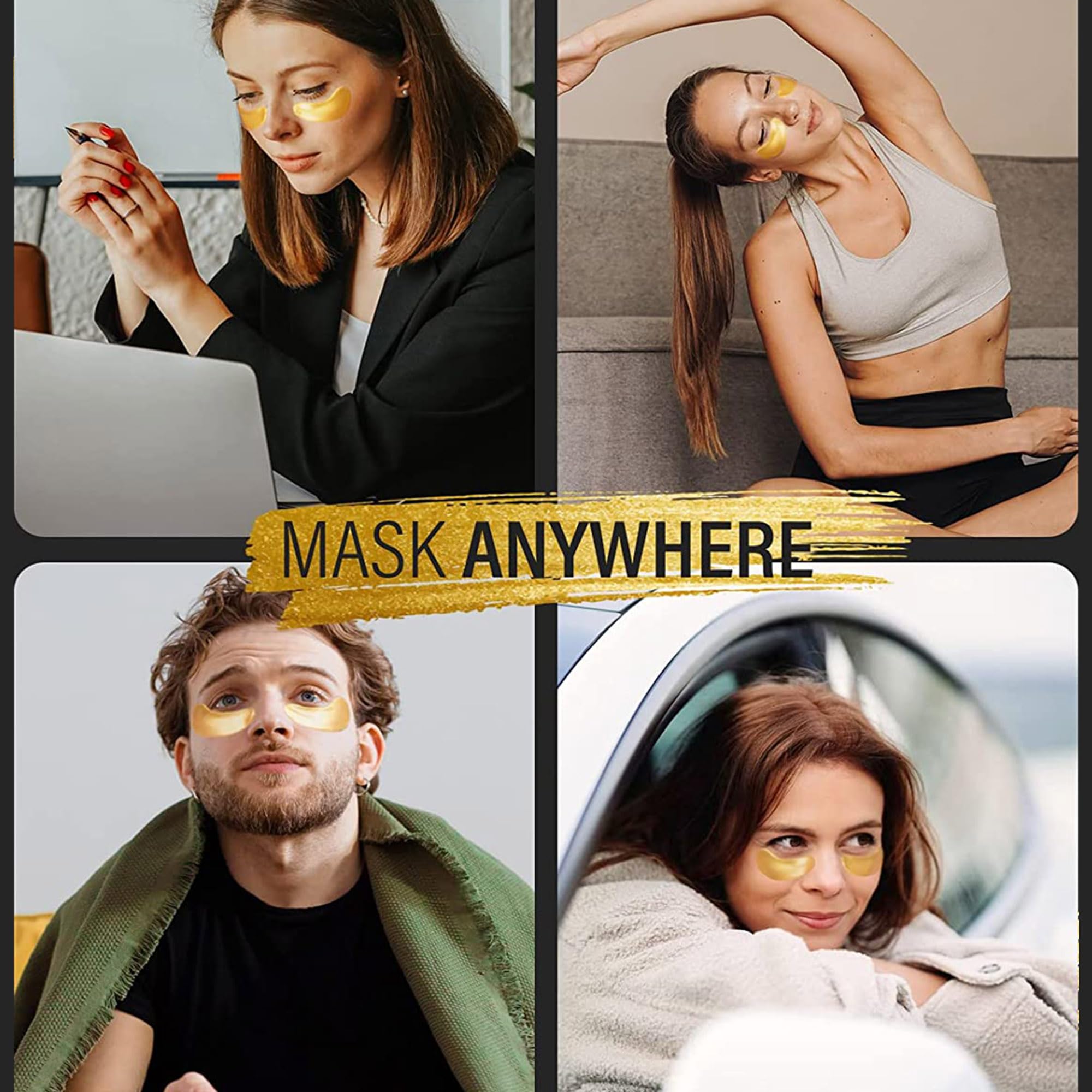 Maskiss 24k Gold Under Eye Patches (50 Pairs), eye mask, - Maskiss