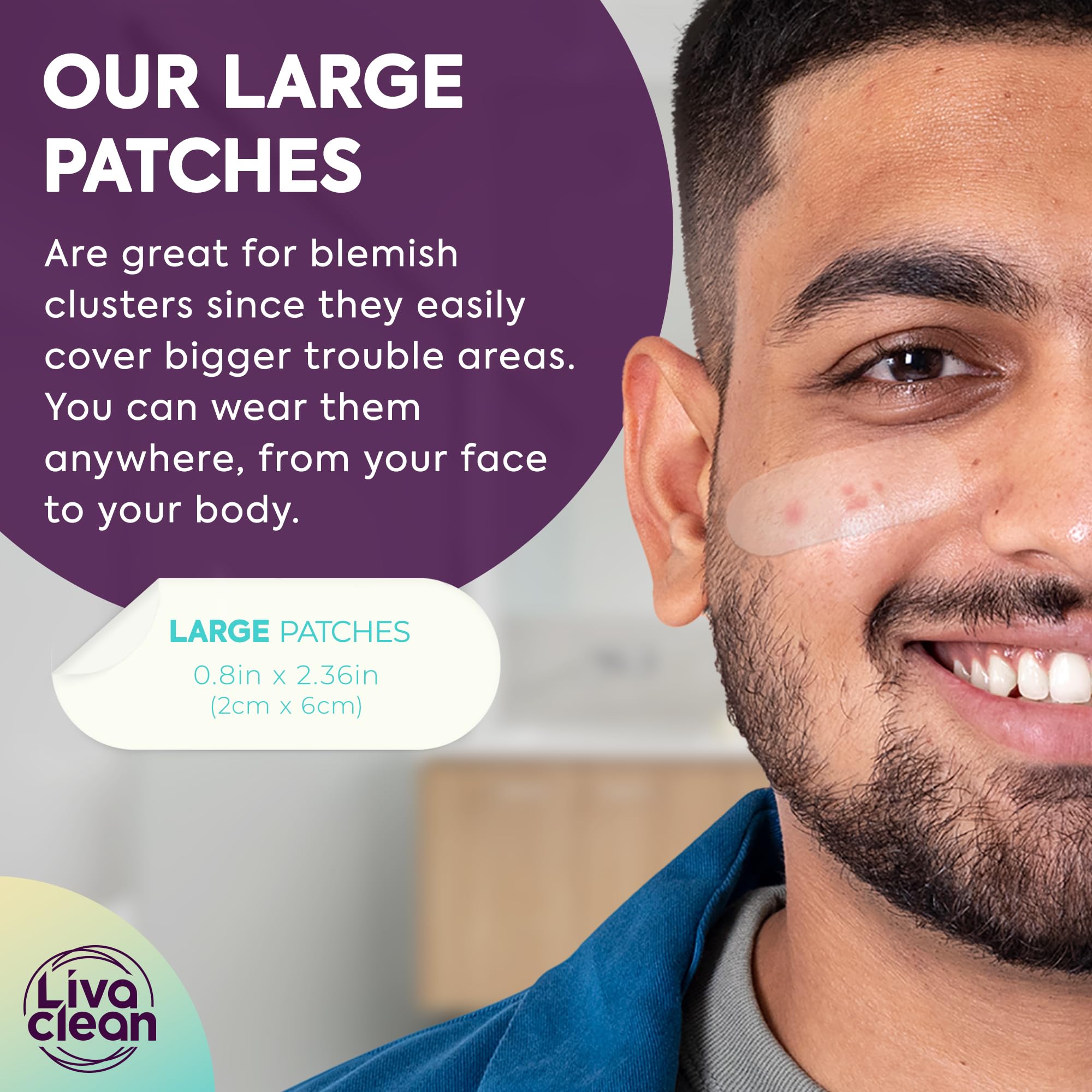 LivaClean LC Large Hydrocolloid Acne Patches - LivaClean Official Imagery - 5