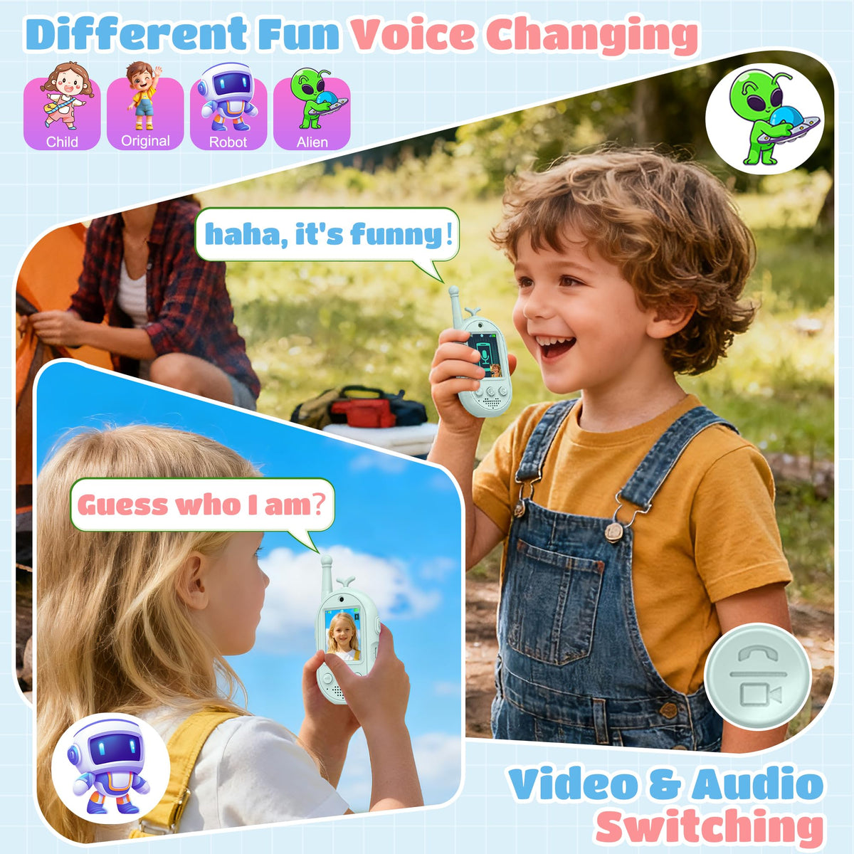 Gofunly Video Walkie Talkies for Kids 2 Pack Kids Walkies - Gofunly Official Imagery - 6