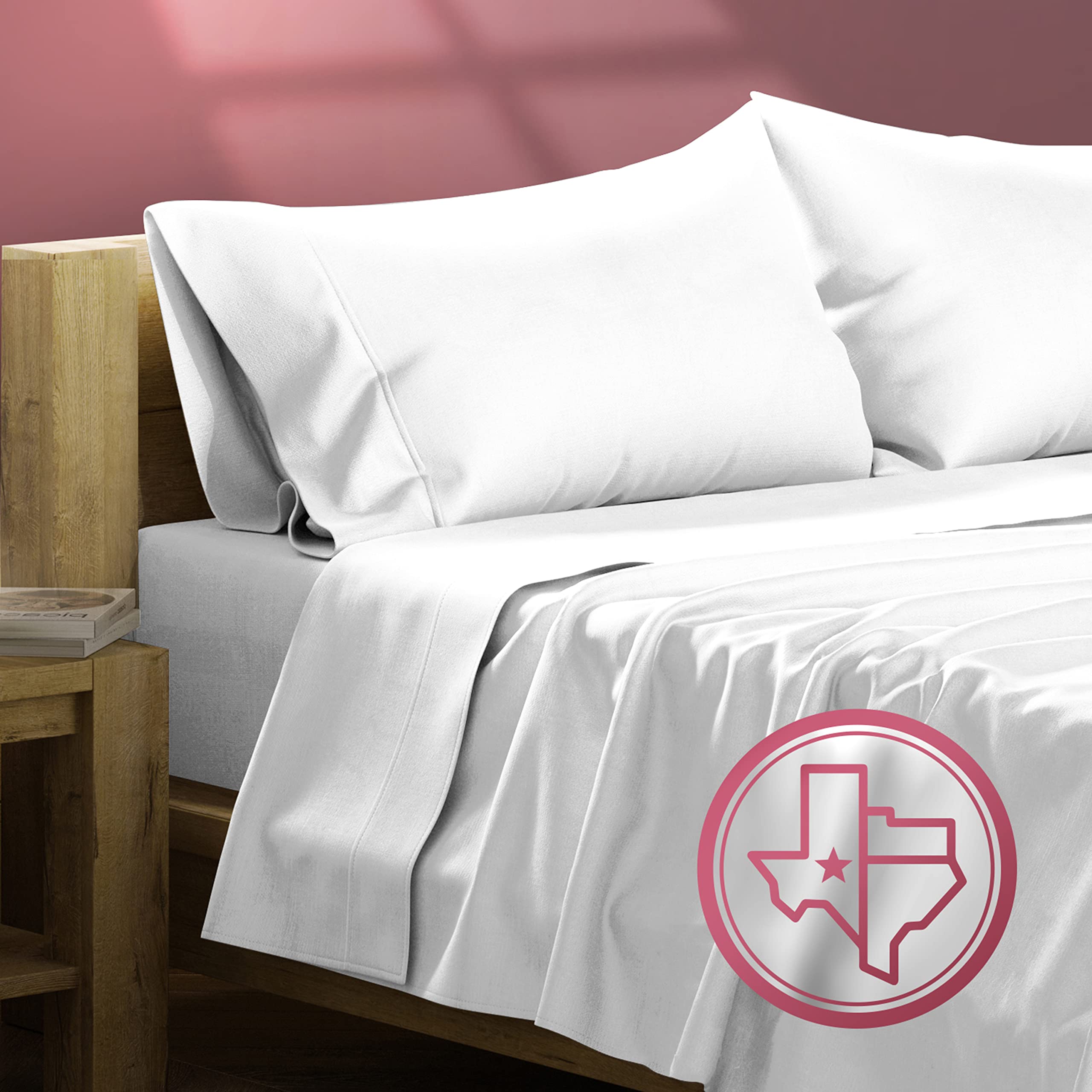 TEXAS LINEN CO. 800 Series California King Sheet Sets Deep - Product Imagery