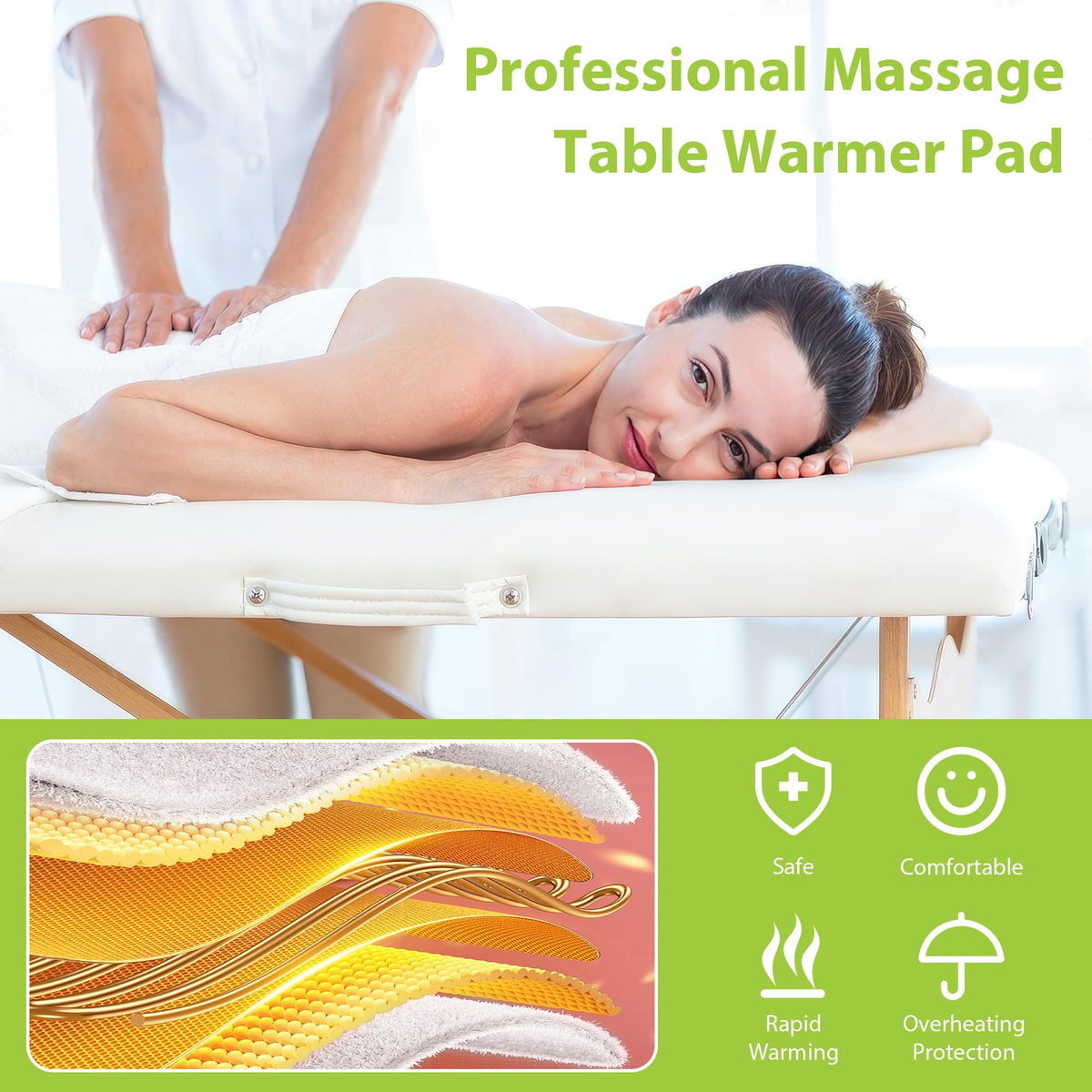 Massage Table Warmer Heating Pad Professional SPA Massage - BECALIN Official Imagery - 4