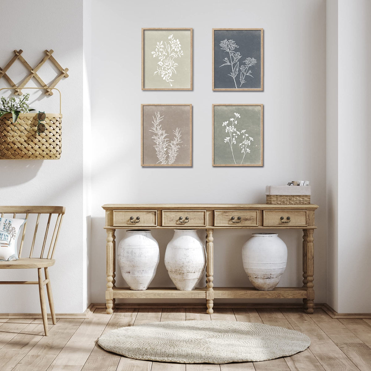 Liswit Framed Boho Wall Art Set of 4 for Wooded Minimalist - Liswit Official Imagery - 3