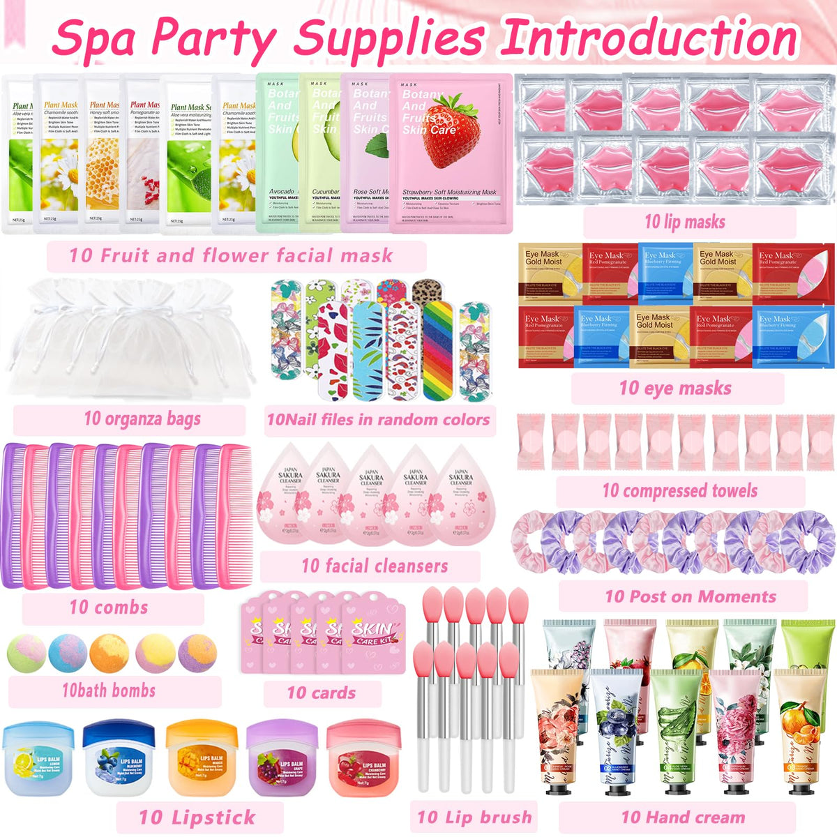 140 PCS Spa Party Supplies for Women Sleepover Spa Party - DANGSHAN Official Imagery - 3