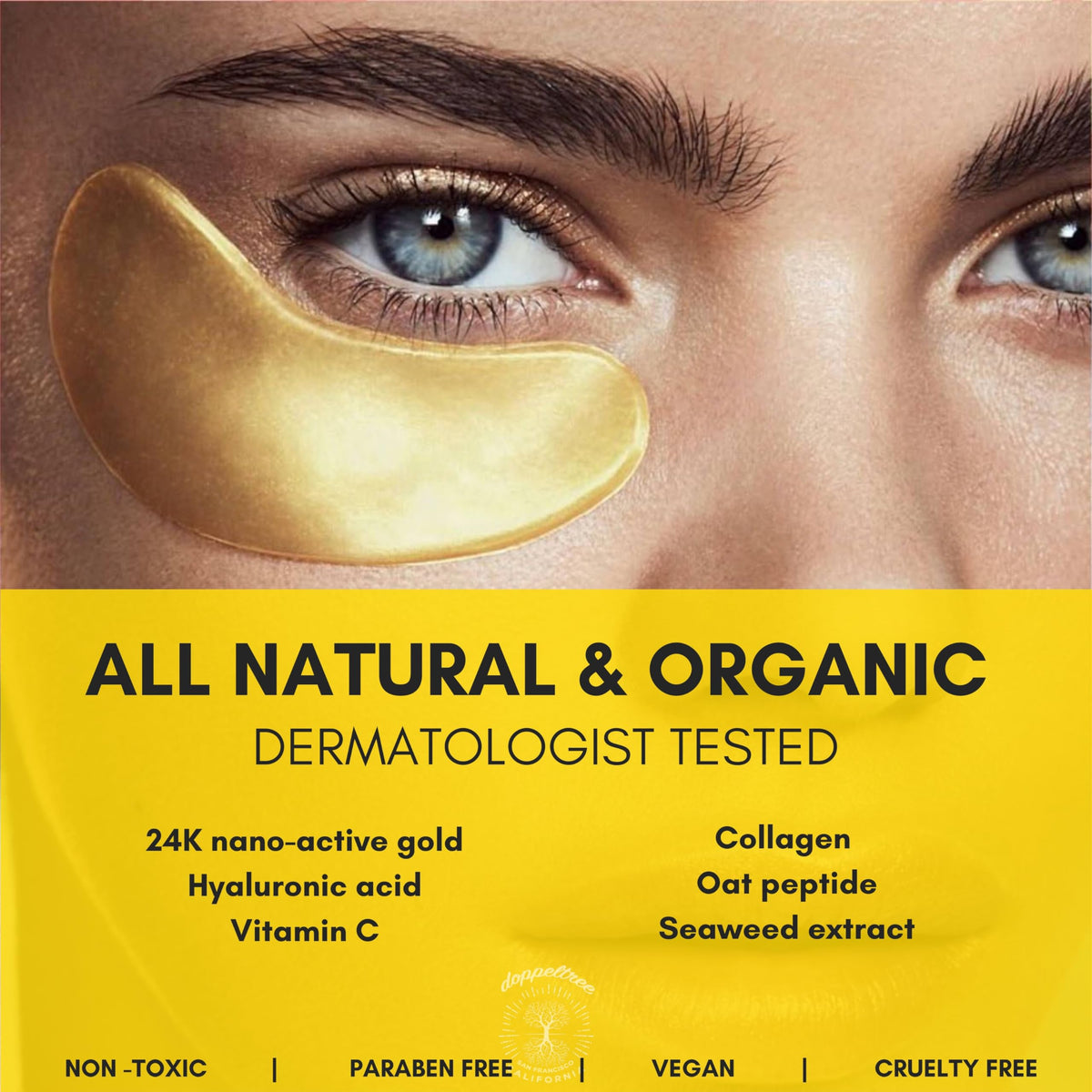 All Natural Under Eye Patches Non Toxic Dark Circles - Doppeltree Official Imagery - 3