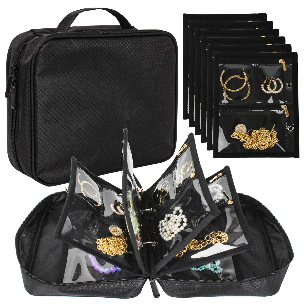 Travel Jewelry Organizer Case Jewelry Bags Jewelry Storage - LingLingo Official Imagery - 1