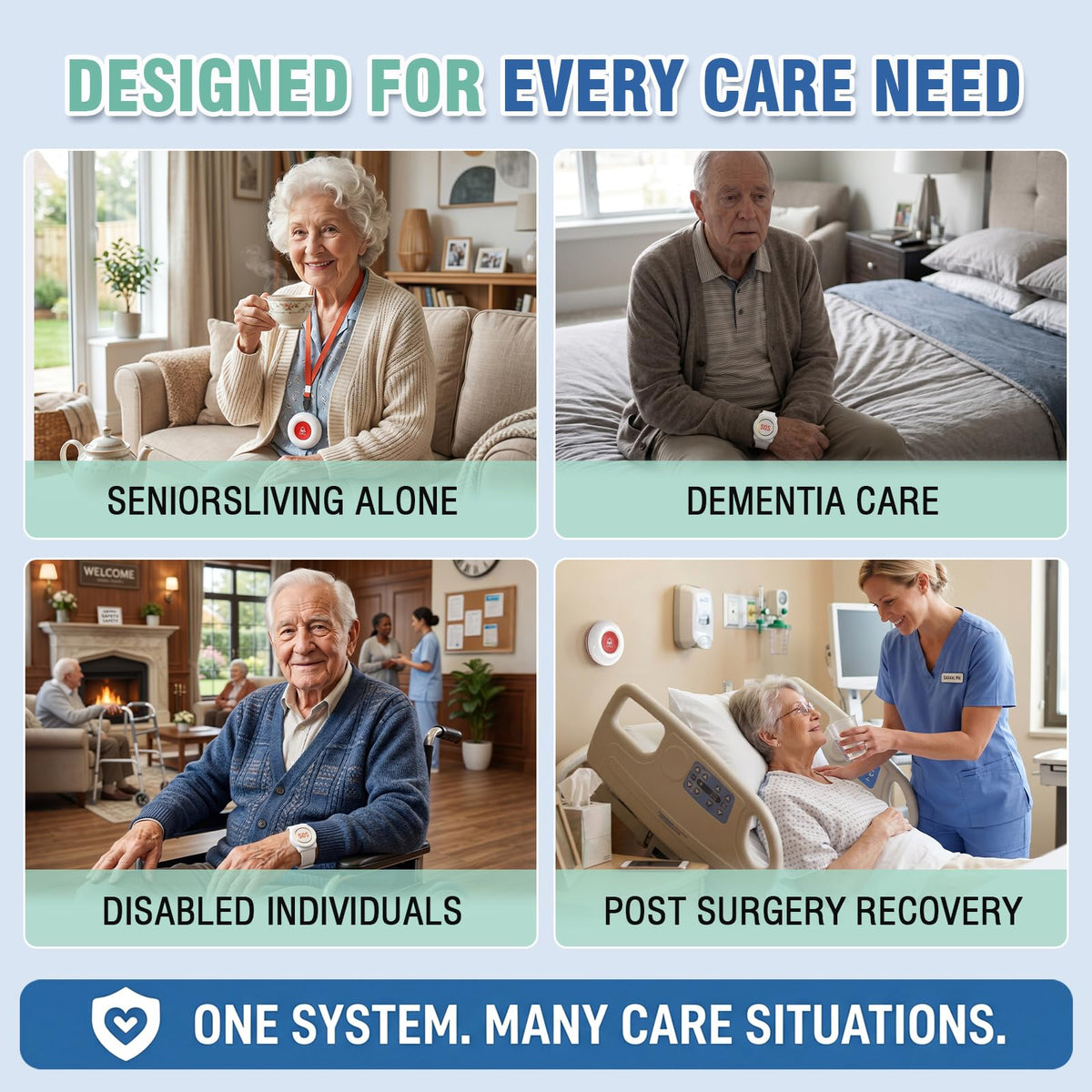 Wireless Wrist Pager Caregiver Call Button in Home System - Daytech Official Imagery - 5