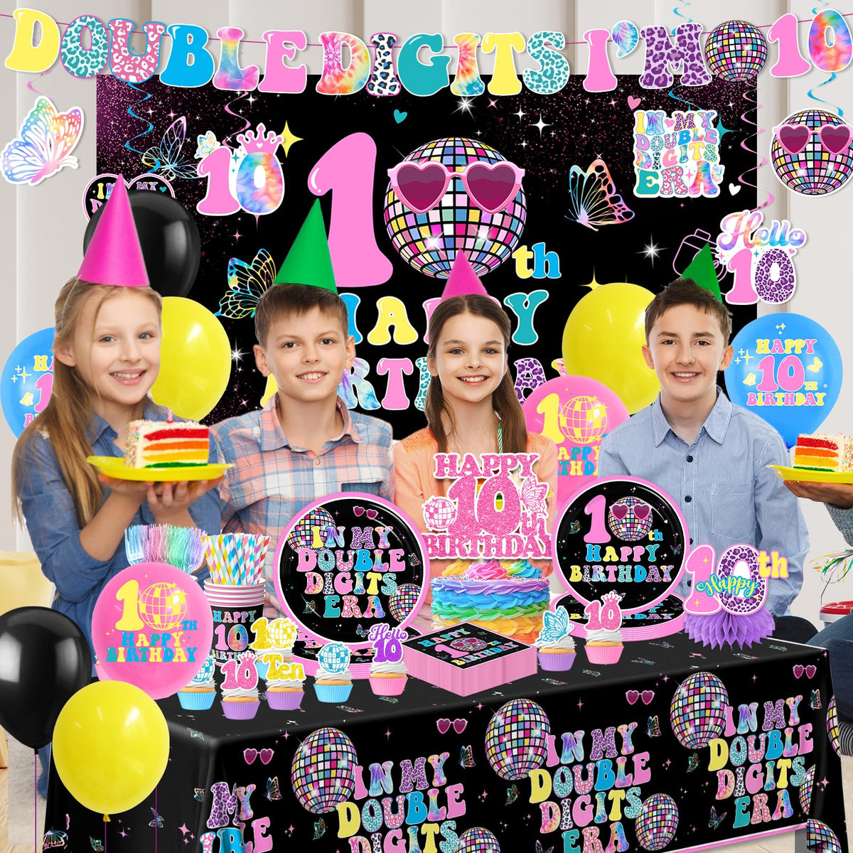 10th Birthday Decorations for Girl 198pcs Double Digits - Gexlaju Official Imagery - 5