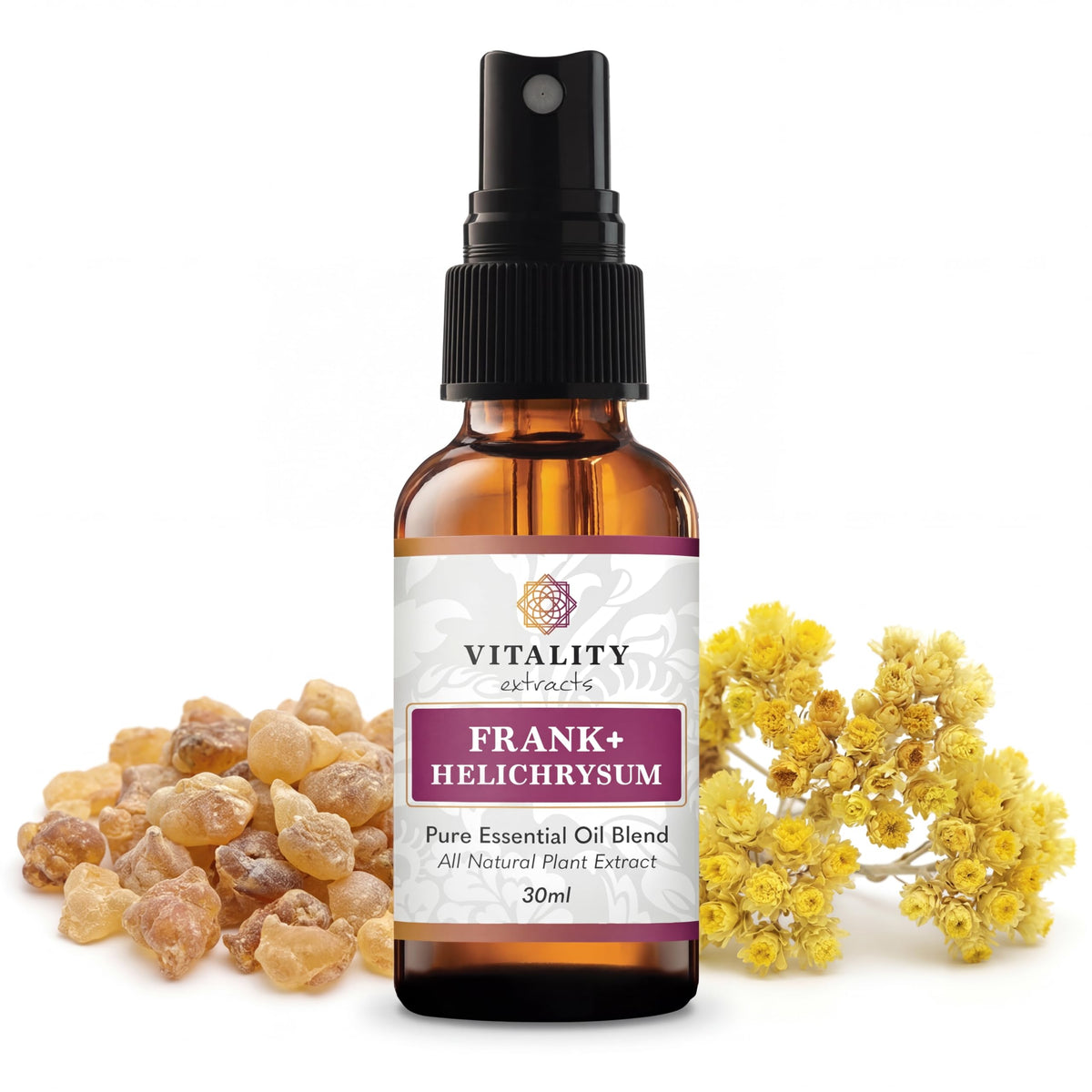 Vitality Extracts Frank Helichrysum Essential Oil Blend - Vitality Official Imagery - 1