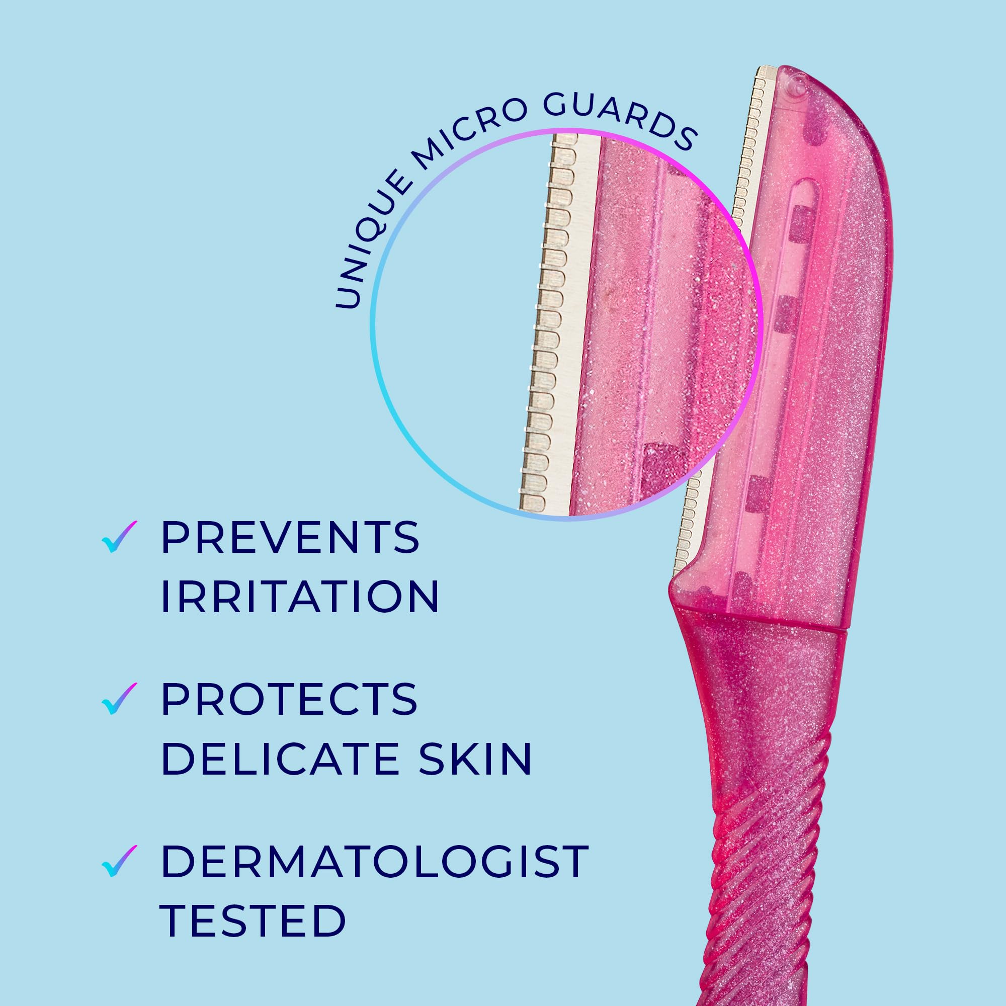Schick Hydro Silk Touch-Up Dermaplane Razor for Women Face, 3 ct - Schick Hydro Silk Official Product View 7