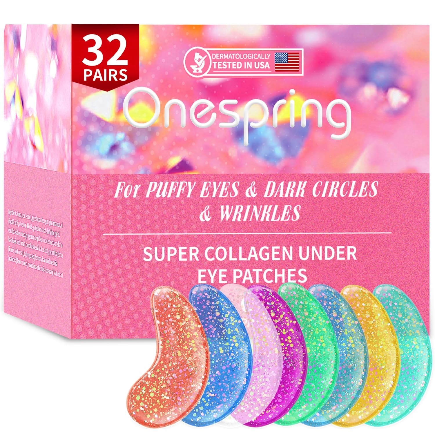 Onespring Under Eye Patches (32 Pairs) - Collagen-Infused, - Product Imagery